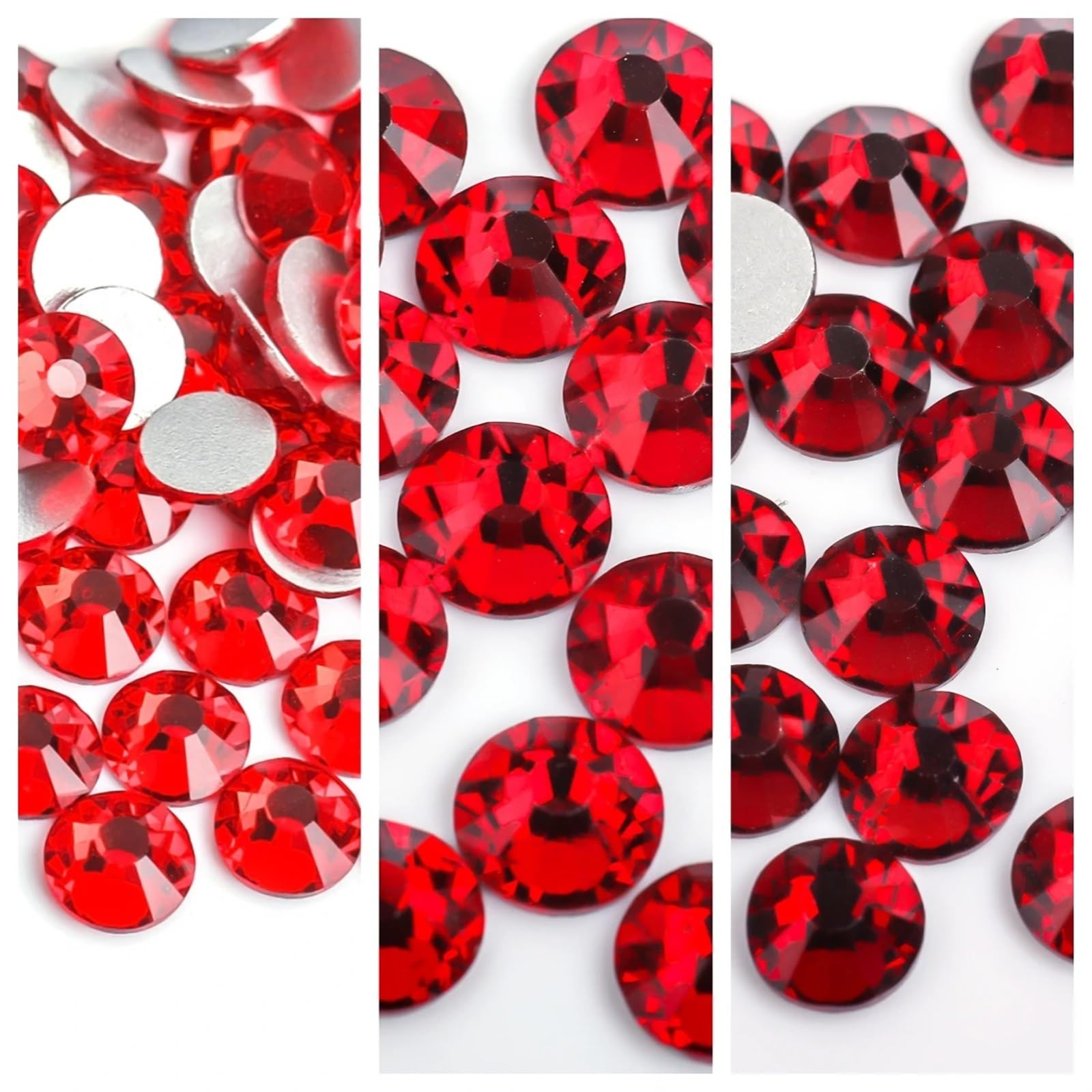 Trapano per unghie Strass in vetro Strass in vetro cristallo non hotfix da SS3 a SS40 multicolore 1440 pezzi(Citirine,SS3 1440pcs)