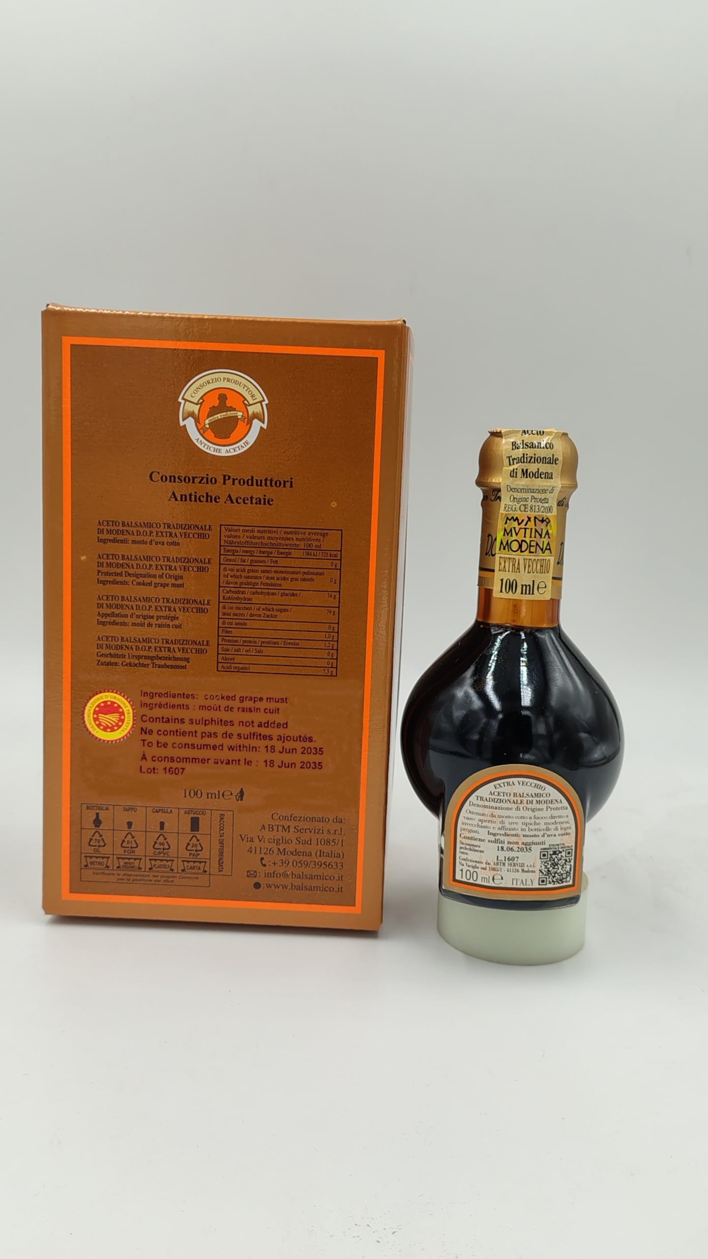 Vinagre Balsámico Tradicional de Módena DOP Extravecchio (25 años)