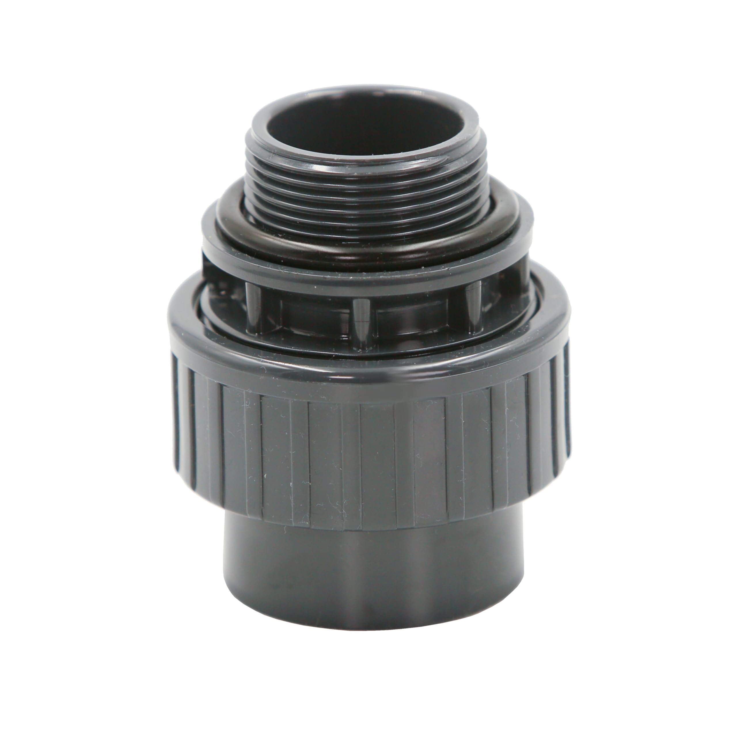 HAF 8X PVC Fittings Verschraubung O-Ring mit 50mm x 1 1/2" | Klebemuffe x Außengewinde | Adapter aus grauem PVC | PN16 für PVC Rohr, Poolfitting, Poolverrohrung, Druckleitung, Rohrleitung & Teich