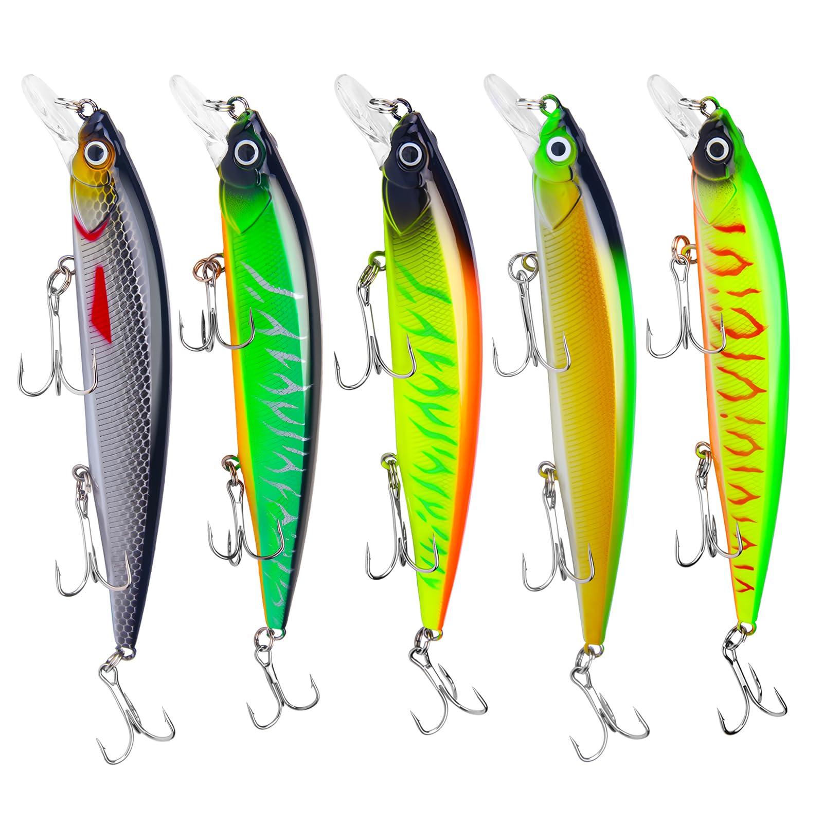 5 Leurres De Pêche Brochet - Swimbaits 3D Articulés - Pour Truite, Perche, Sandre