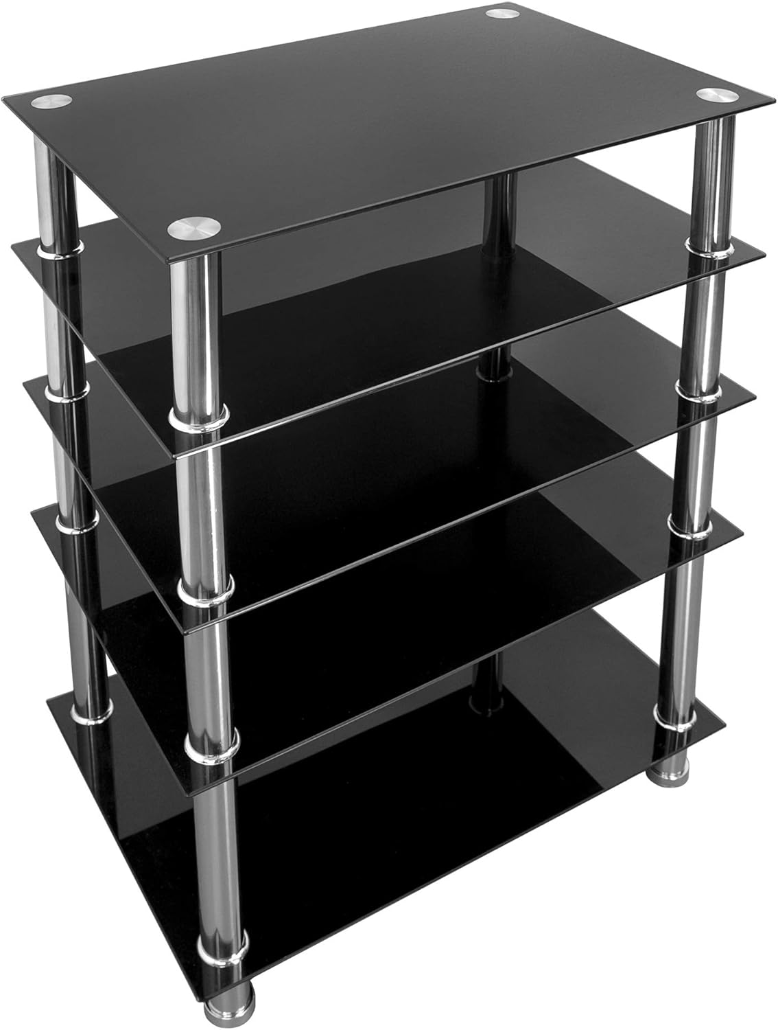 MountIt! Tempered Glass AV Component Media Stand, Audio