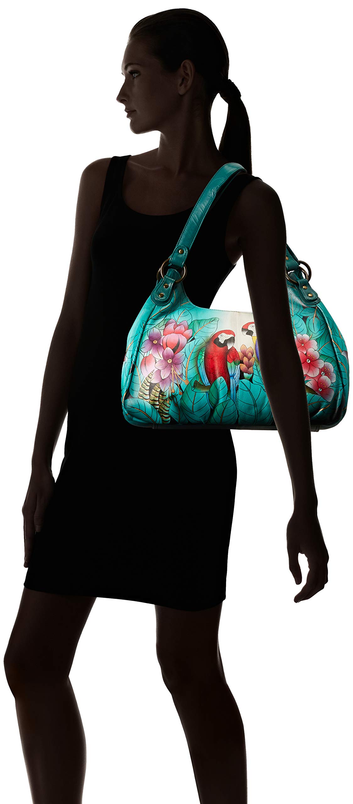 Anna by Anuschka womens Hobo Ruched Handbag