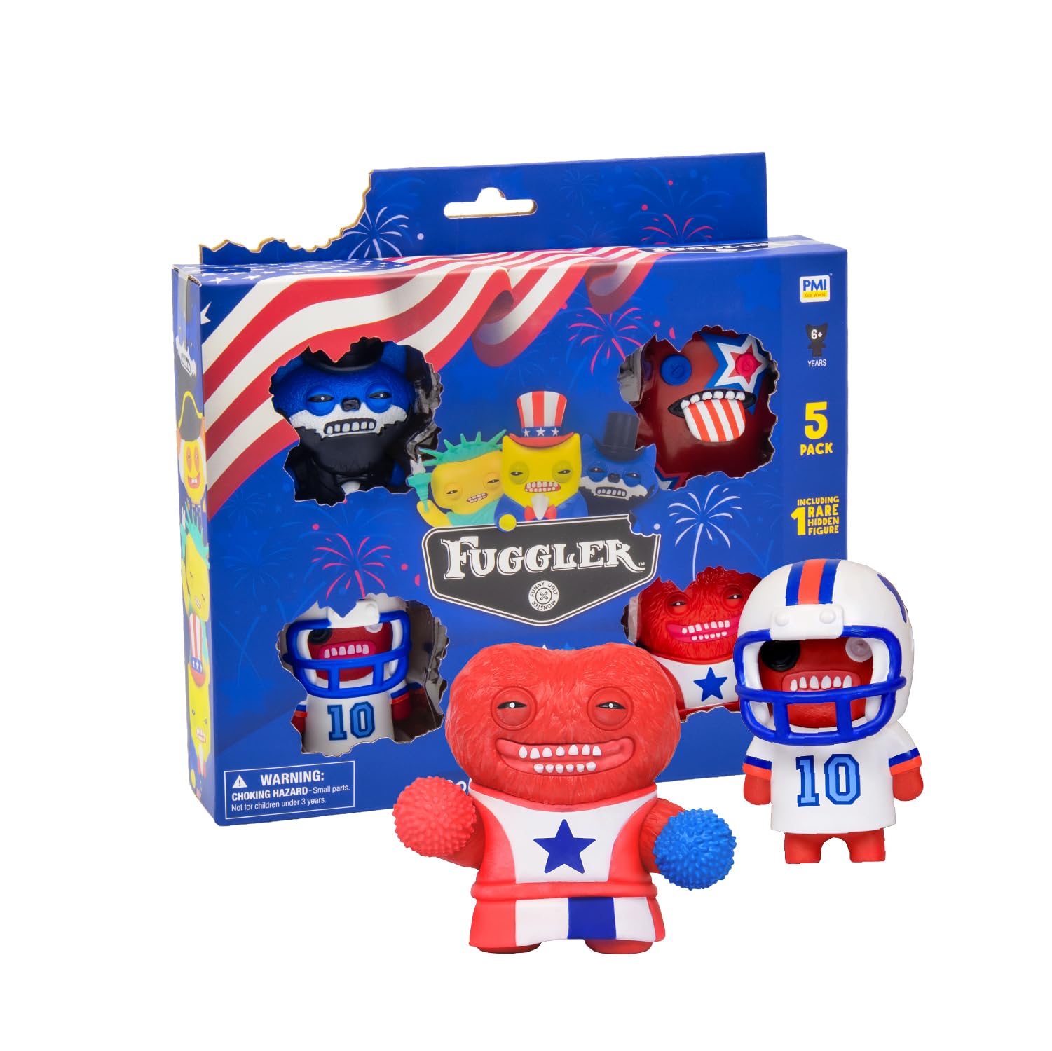 Amazon.com: Fuggler USA 250 Anniversary Collectible Figures 5 Pack