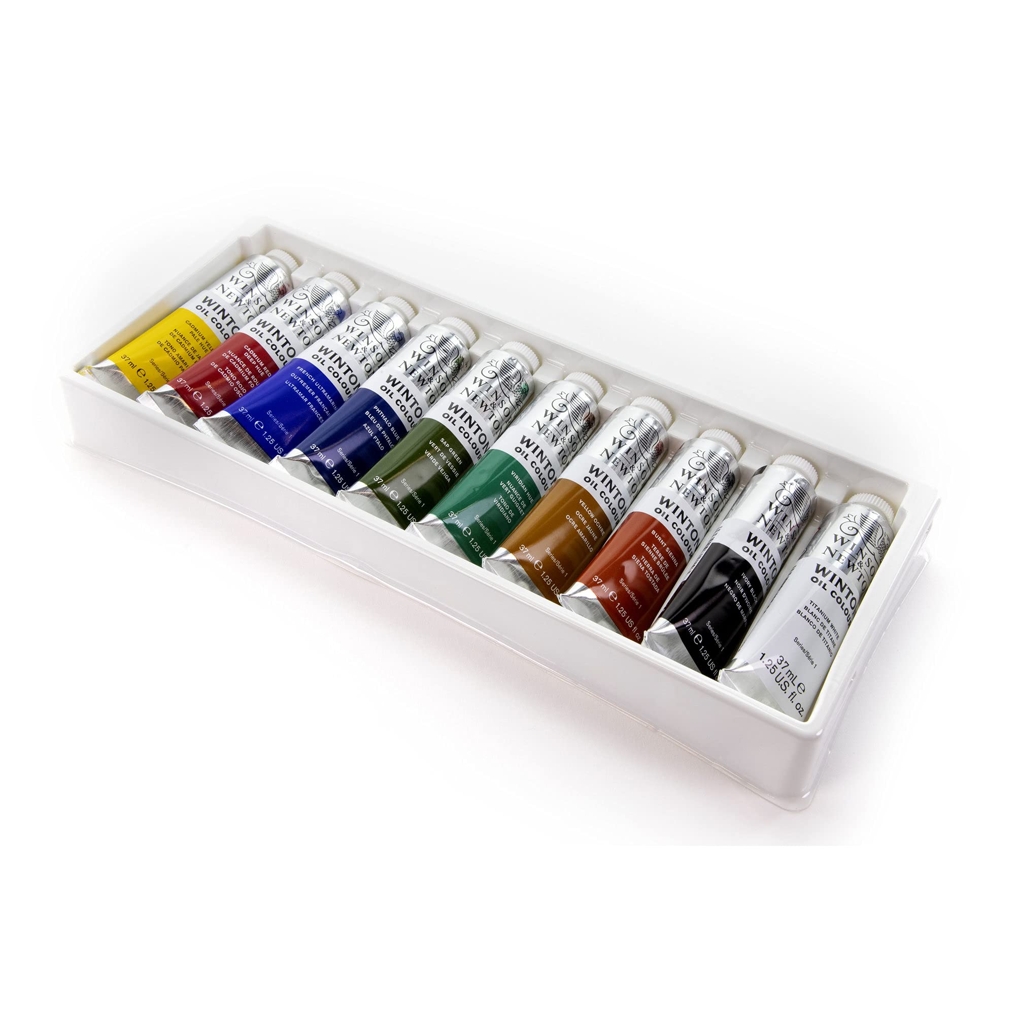 Winsor & Newton 1490698 Winton Farba olejna, delikatna, o równomiernej konsystencji, odporna na światło, wysoka siła krycia, bogata w pigmenty, Set - Zestaw startowy 10x37ml