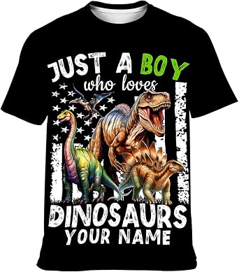 Custom Boys T Shirt for Kids Daily Wear - Personalized Short Sleeve T-Shirt Graphic Tee for School