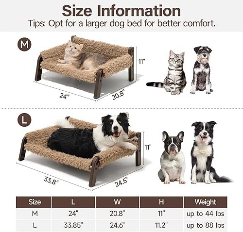 Miniatura 2 de MEWOOFUN Cama elevada para perro, sofá elevado para perro con parte inferior antideslizante, sofá cama lavable para mascotas para interiores y