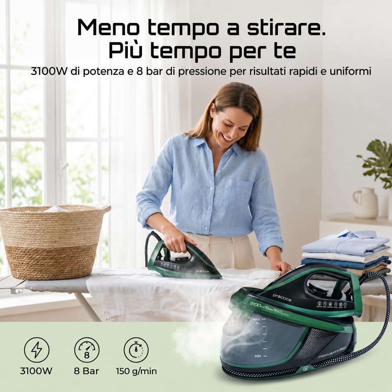 Ferro da Stiro con Caldaia MaxiVapore (Practica)