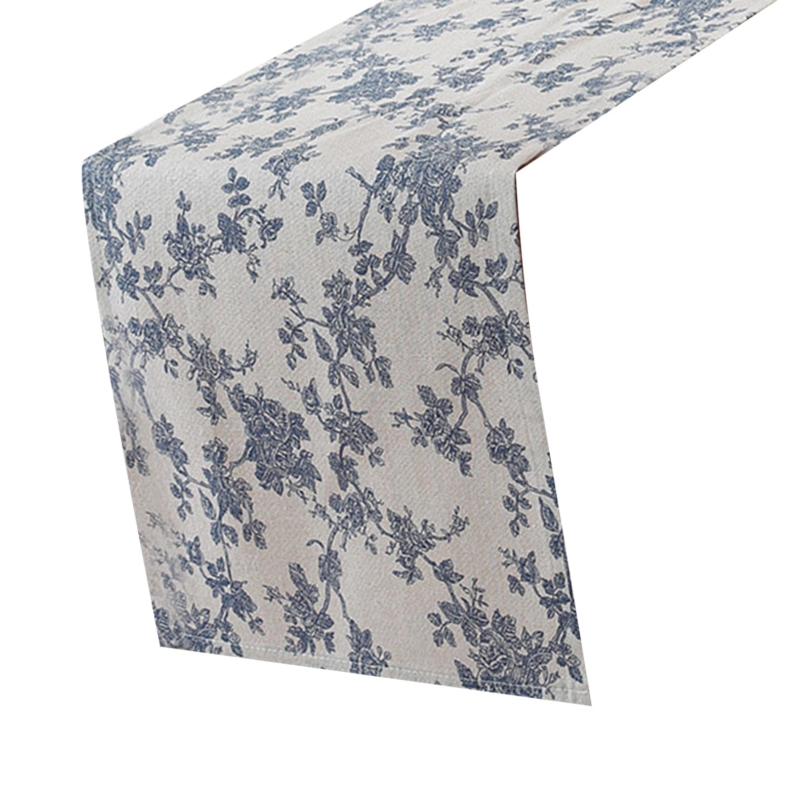 Jazuaiao And White Print Farmhouses Tablecloth Cotton Linen Materials Multiple Dining Table Size Farmhouses Tablecloth Washable