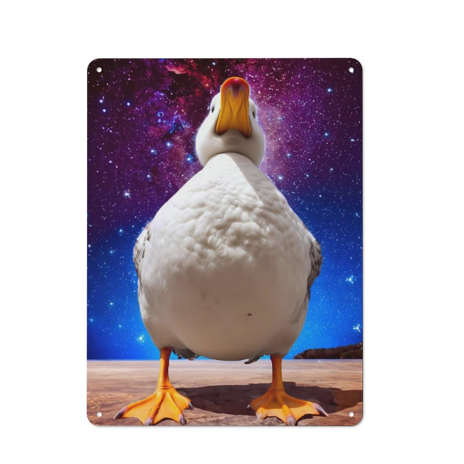 Junmoney Duck Disapproval Tin Wall Plaque 40X30cm With For Garage Or Workshop, For Vintage Wall Decor Fans, For Kitchen And Home Bar Decor