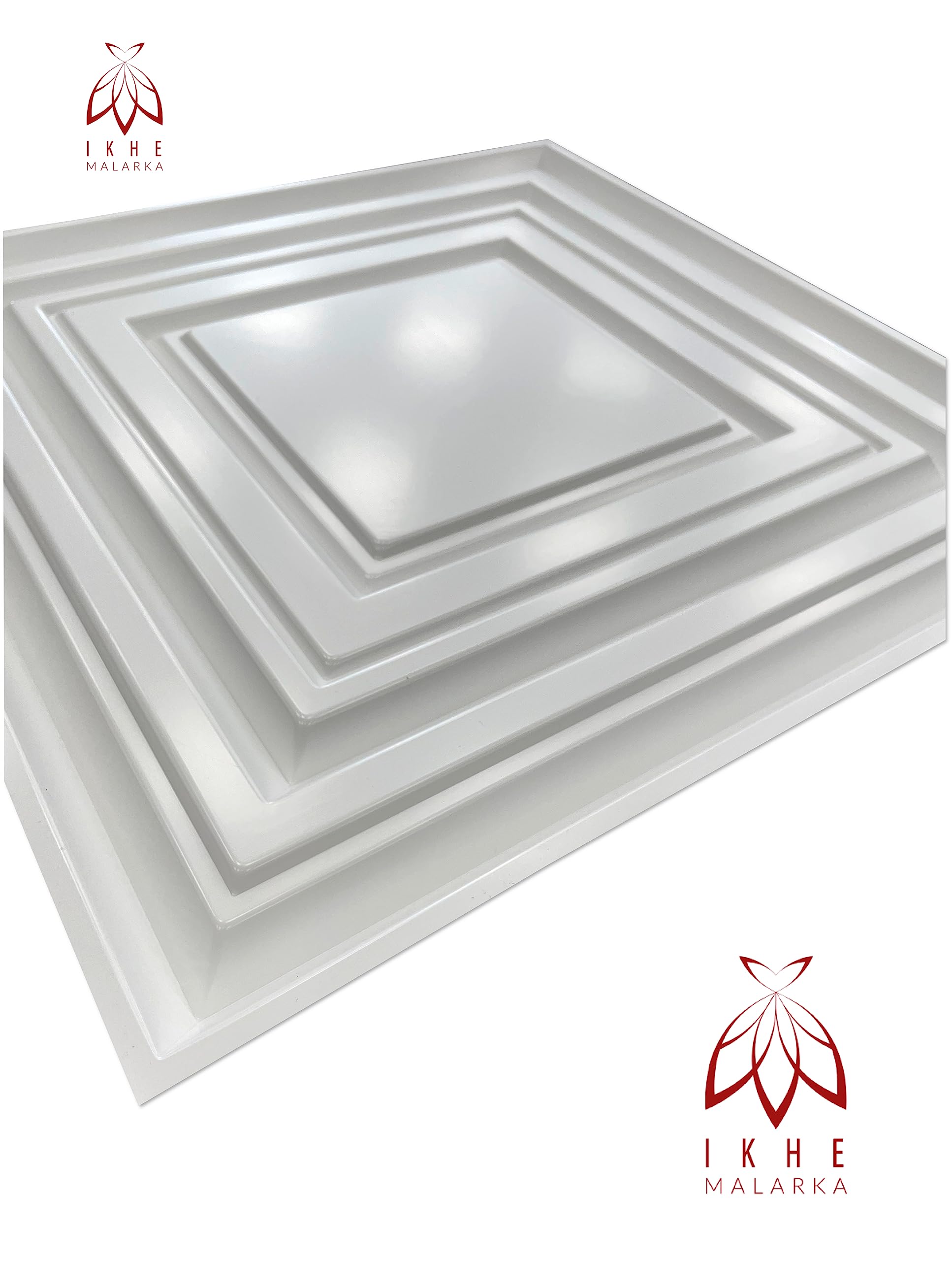 Pannelli 3D murali decorativi in ​​plastica PVC per pareti & per soffitto >50 cm x 50 cm< effetto 3D, impermeabili, duri. Spessore 1mm