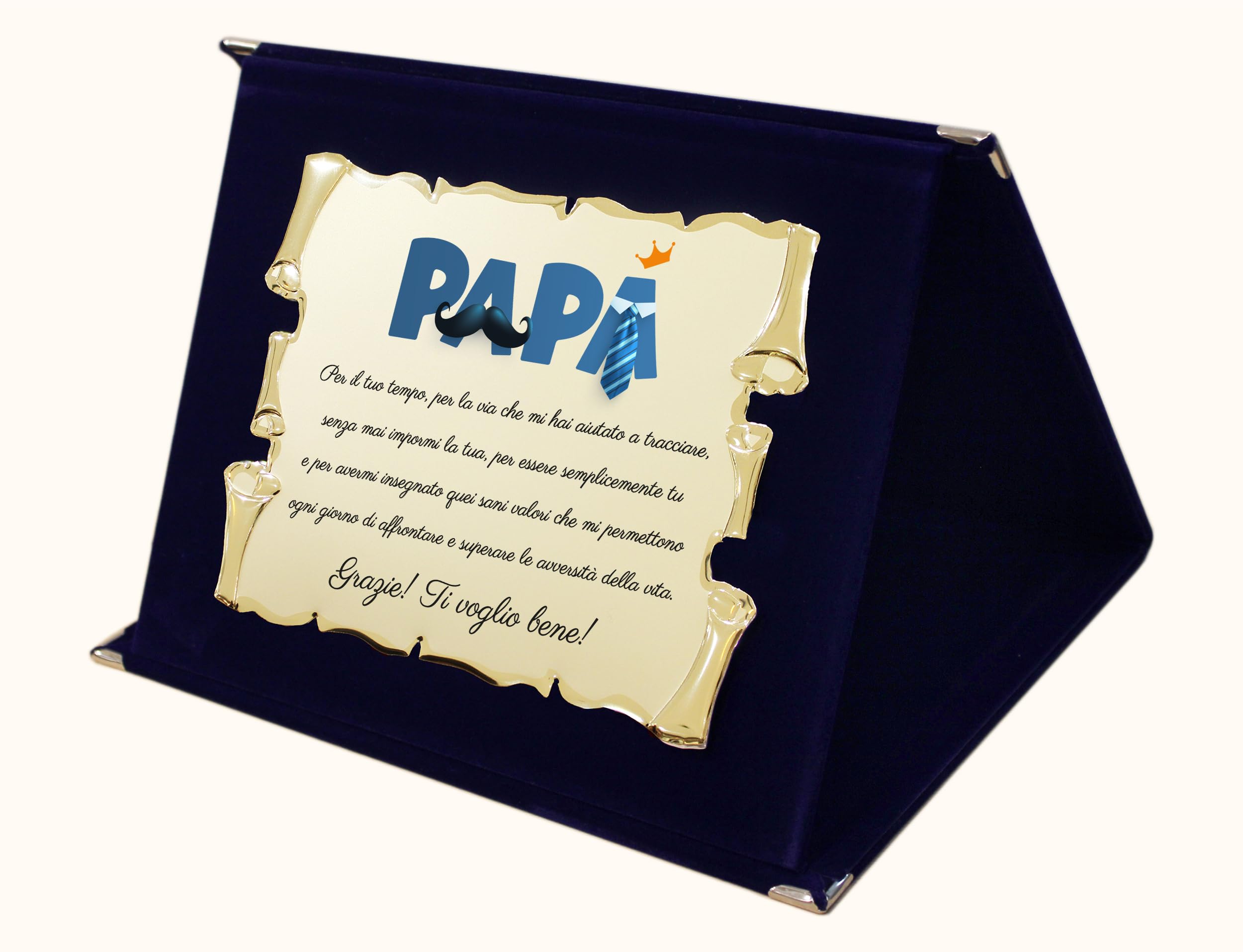 Targa Festa Del Papà 'I Am As Lucky', Regalo Cuore Acrilico Per Papà