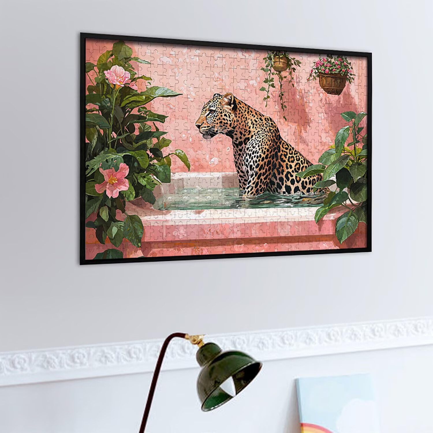 1500 sztuk puzzli, wanna lampart 1500 sztuk puzzli dla dorosłych, prezent na rocznicę i Boże Narodzenie, dekoracja domu, zapobieganie degeneracji mózgu u osób starszych v-983