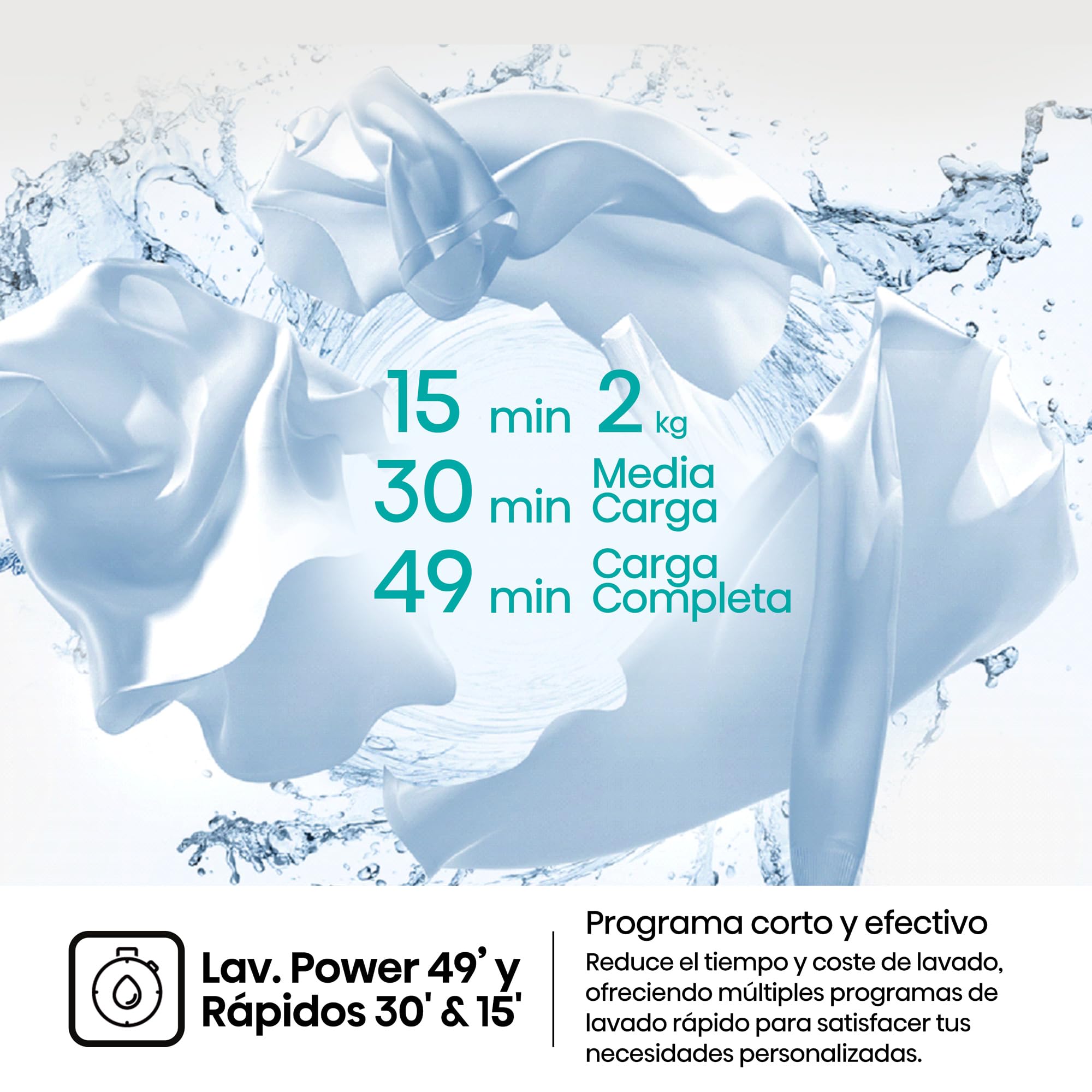 Hisense WF1I1142BWL - Lavadora 11 Kg, 1400 rpm, Clase A, Fondo 59cm, Lav. Power 49’ y Rápidos 30' y 15', Dispensador Automix, Lavado Auto Wash, Antiarrugas, iFit™ Fondo Optimizado, Vapor 99,9%, Blanco