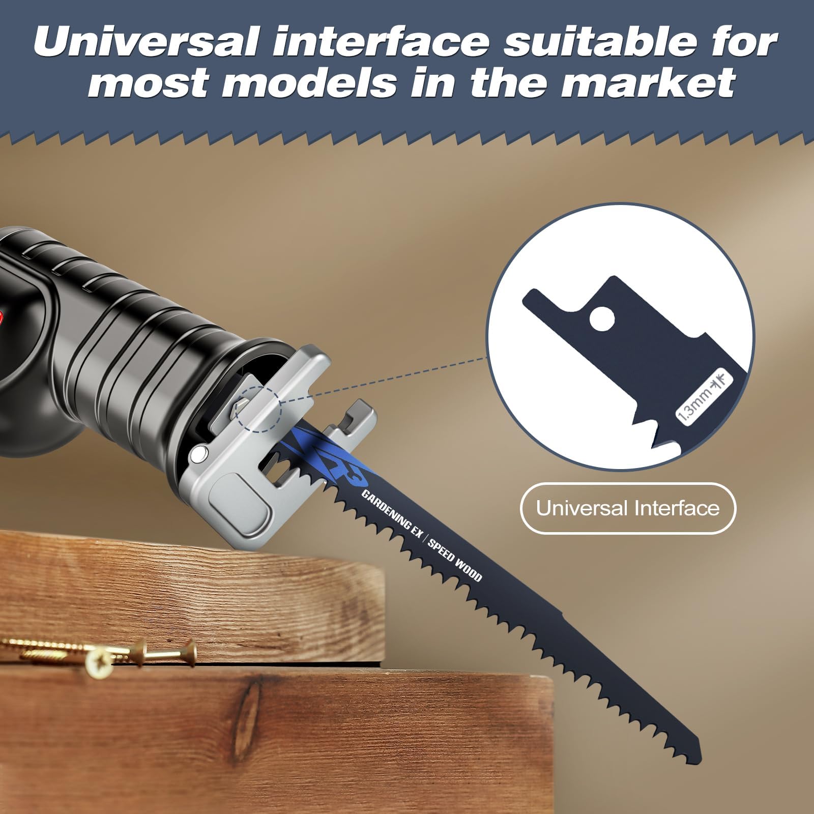 Juego de 10 Hojas de Sierra de Sable, 230 mm, 5TPI, Accesorios Compatibles Con Bosch Dewalt Makita y Otros