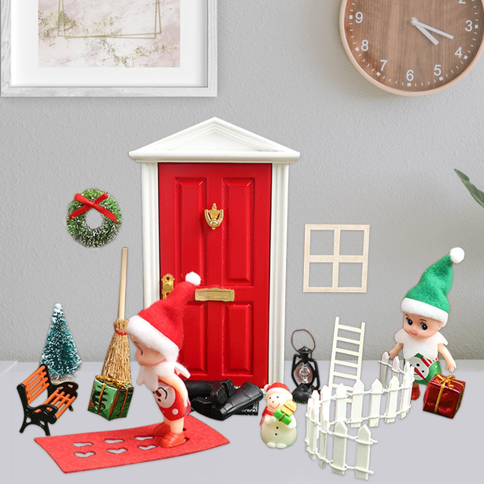 ZORQ 5 decorazioni natalizie in miniatura, kit fai da te in legno fai da te, kit fai da te in miniatura per cortile, casa, camera da letto, feste | te, kit fai da te in miniatura per cortile, casa, camera da , feste