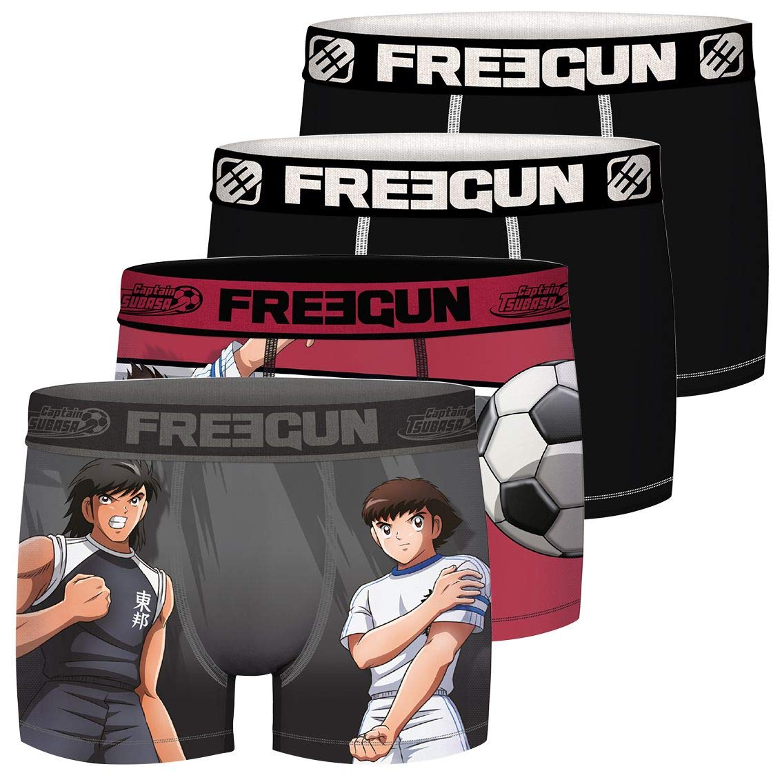 FREEGUN Men's Freegun - Captain Tsubasa Et Kojiro Fg/tsu/am/1/pk4 Underwear (pack of 4)