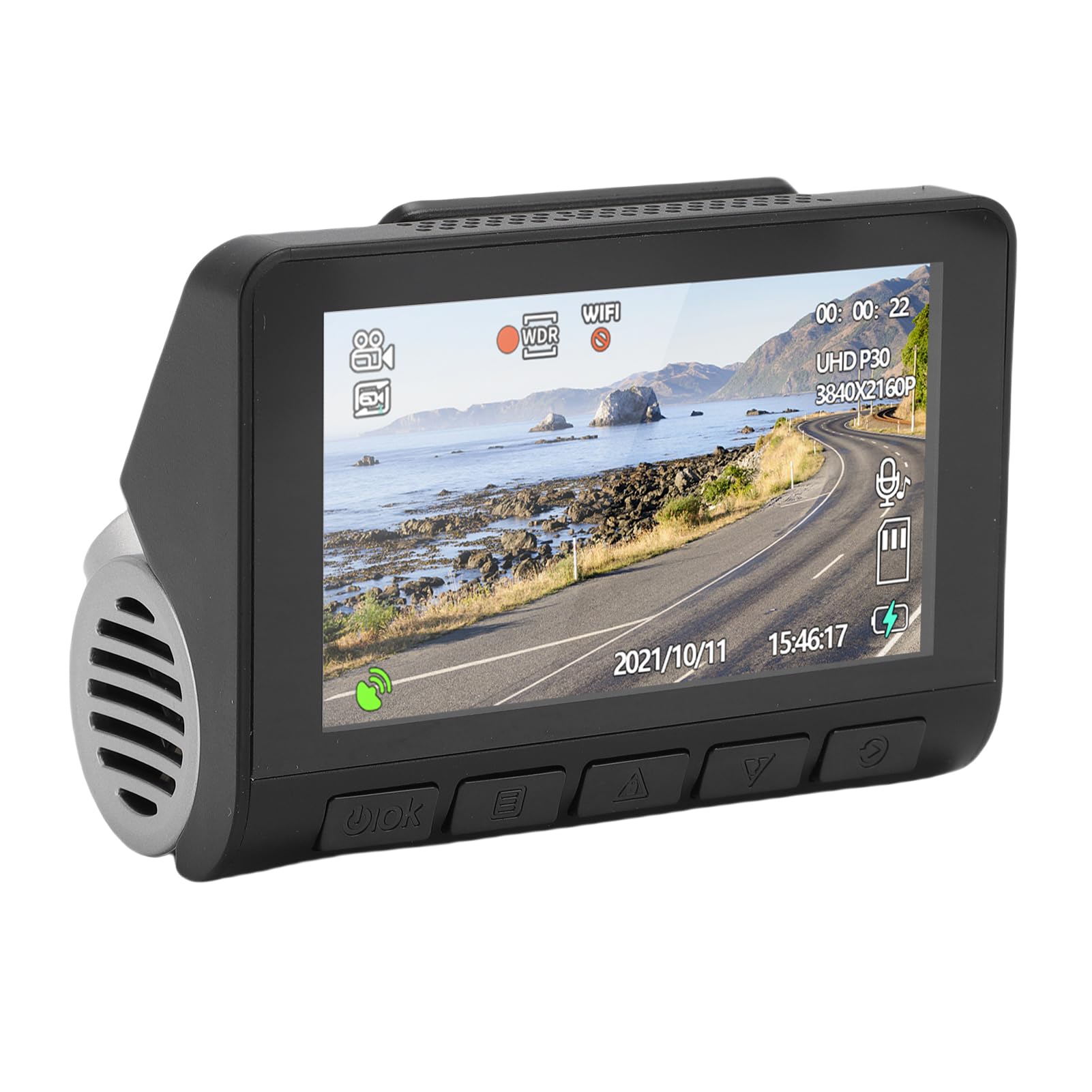 Annadue Kamera 4K z Przodu i Tylna Kamera Samochodowa 5 GHz z Kątem Szerokości 170 °, 2 -calowy Ekran LCD, Czujnik G, Tryb Parkingowy 24H, Zapisywanie Pętli