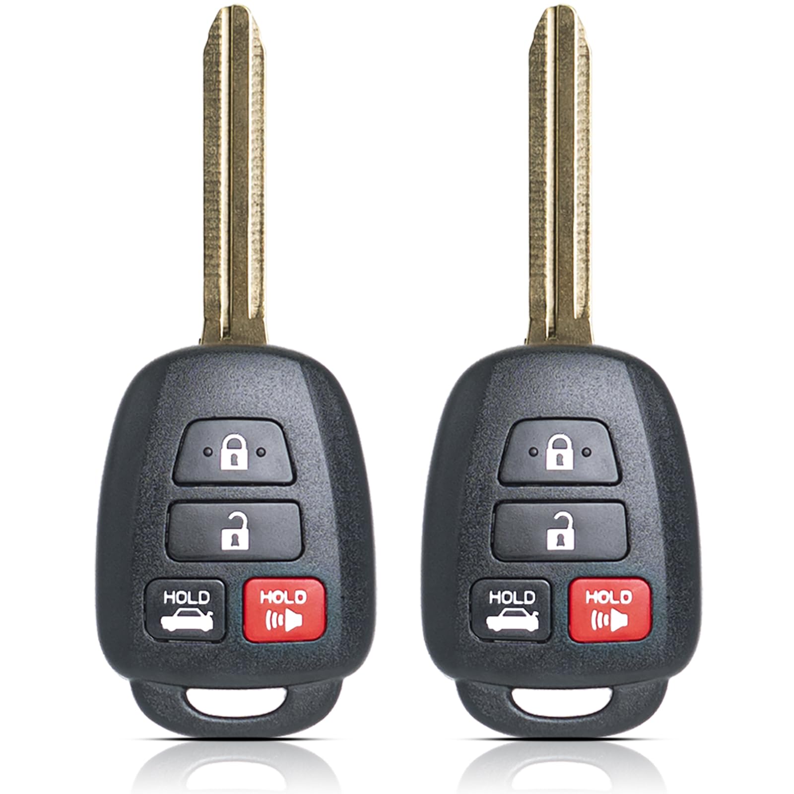 MechanMagic Key Fob Remote Replacement Fits for Toyota Corolla 2014-2019/Camry 2014-2017/Tacoma 2016-2018 HYQ12BDM Keyless Entry Remote Control HYQ12BEL 89070-02880 H Chip(Pack of 2)