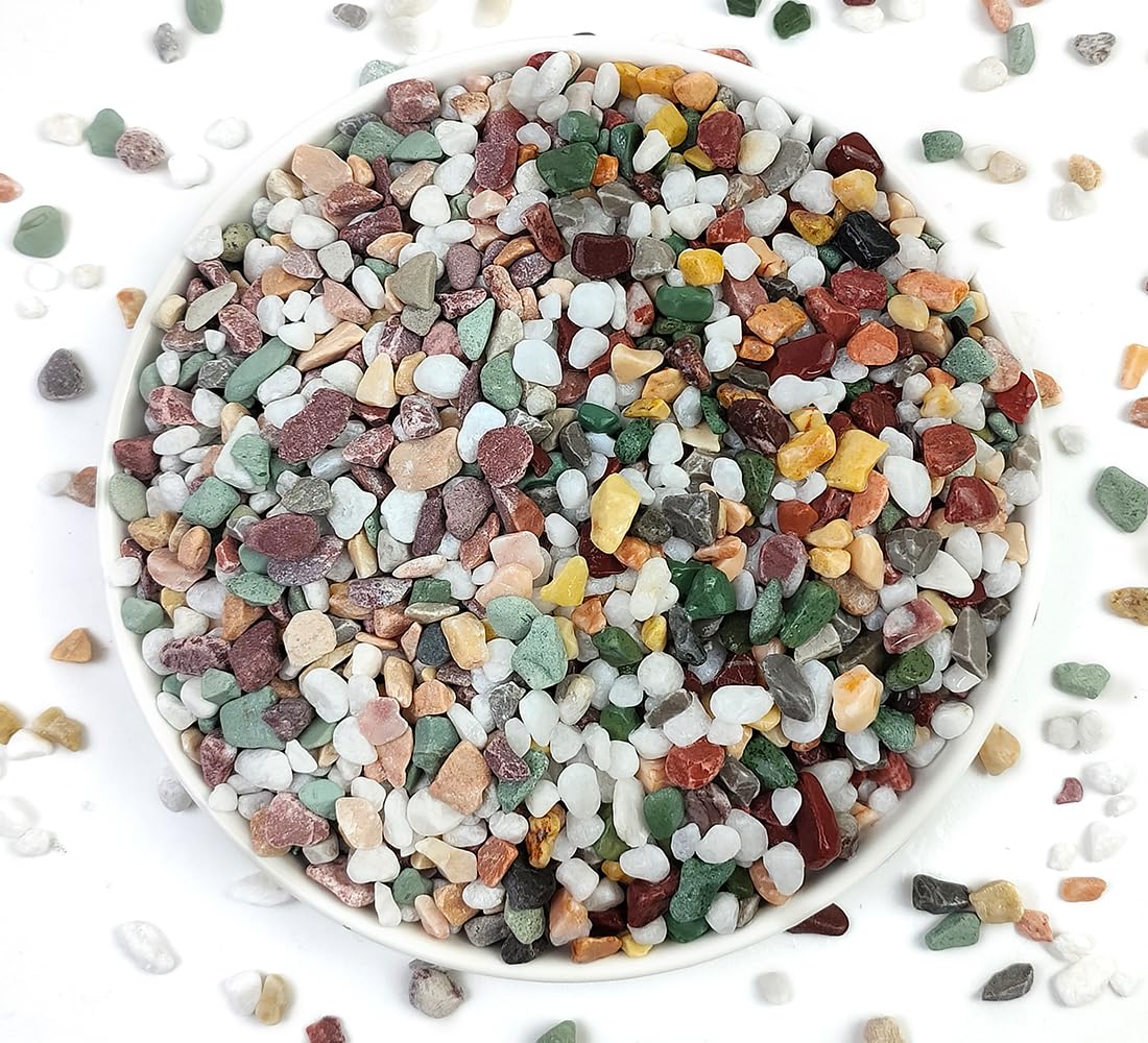 YISZM 5LB Succulent and Cactus Gravel Pebbles, 1/5 Inch Stones Colorful