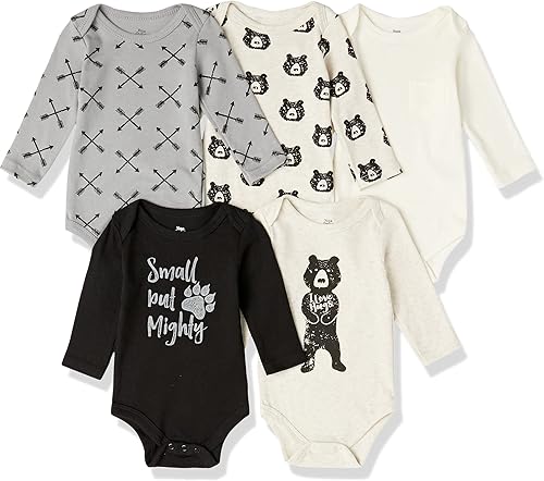 Yoga Sprout Cotton Bodysuit, 5 Pack