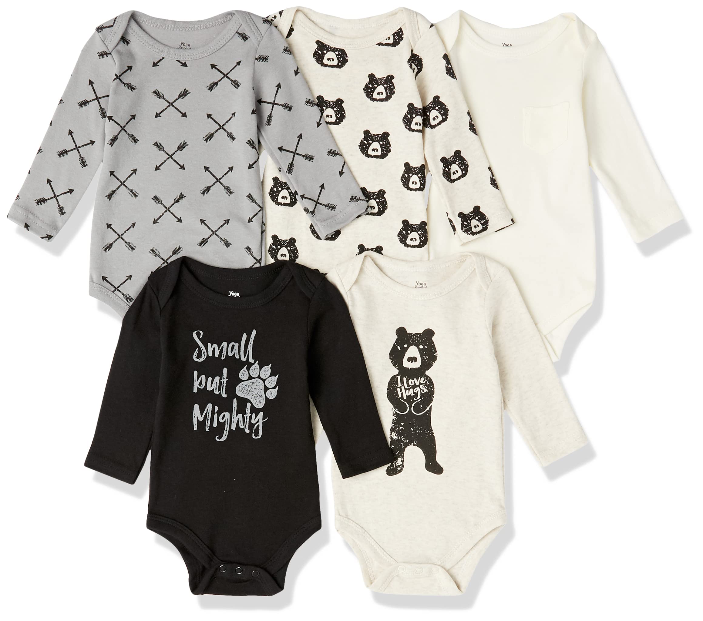 Yoga SproutCotton Bodysuit, 5 Pack