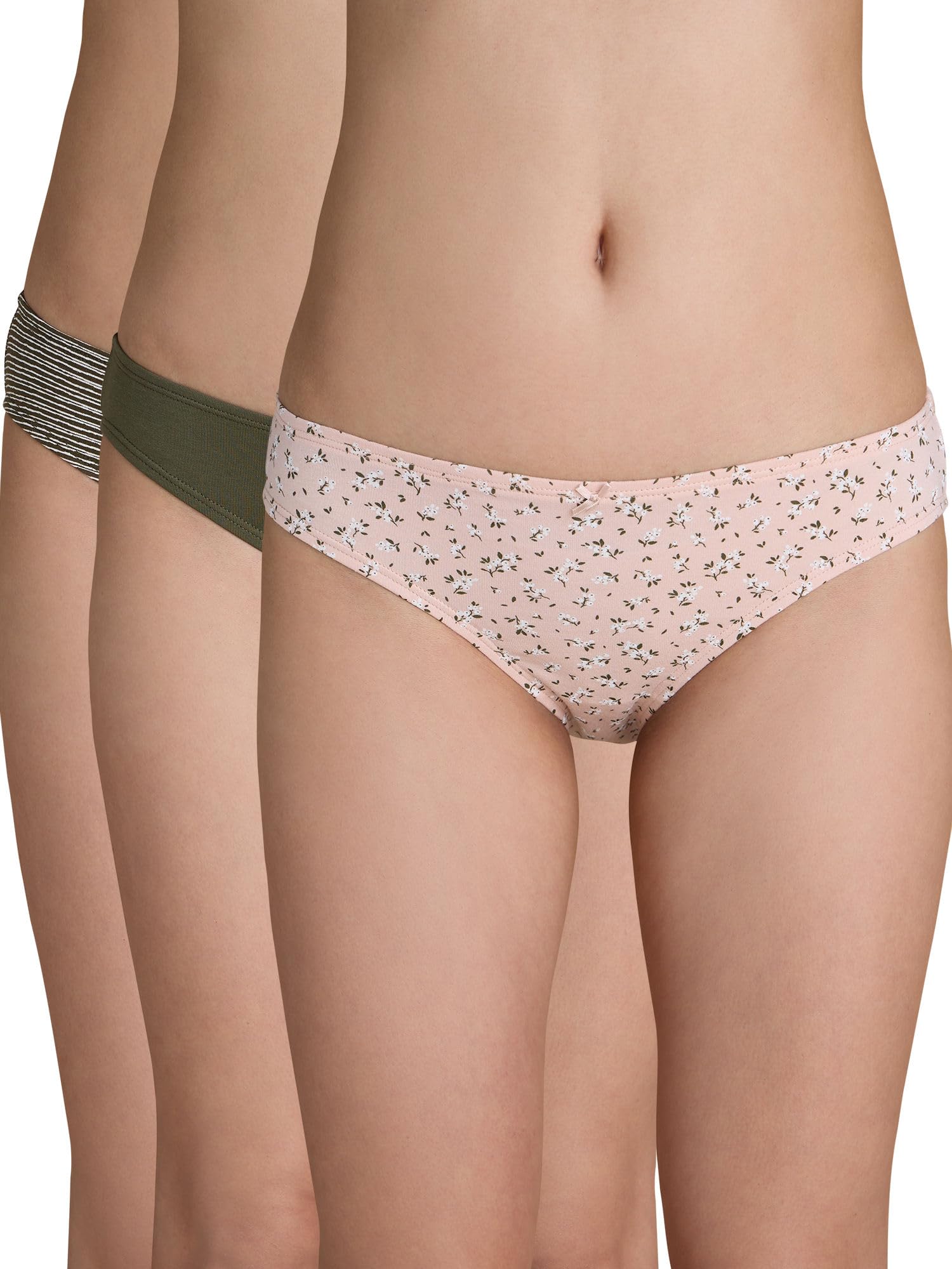 (NYP112 Assorted (Pack of 3) Low Rise Bikini Panty Underwear for Women | Super Soft, Breathable Cotton with Anti Microbial & Anti Odour Finish | Low Rear Coverage with Ultra-Soft Elastics-image-37