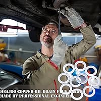 Vista 4 de 10 PCS Arandelas de Aplastamiento de Aceite de Motor/Juntas de Tapón de Drenaje de Repuesto para Honda 94109-14000 Accord Civic Fit CR-V CR-X CR-Z