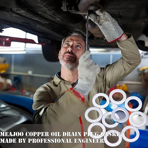 Miniatura 4 de 10 PCS Arandelas de Aplastamiento de Aceite de MotorJuntas de Tapón de Drenaje de Repuesto para Honda 94109-14000 Accord Civic Fit CR-V CR-X CR-Z