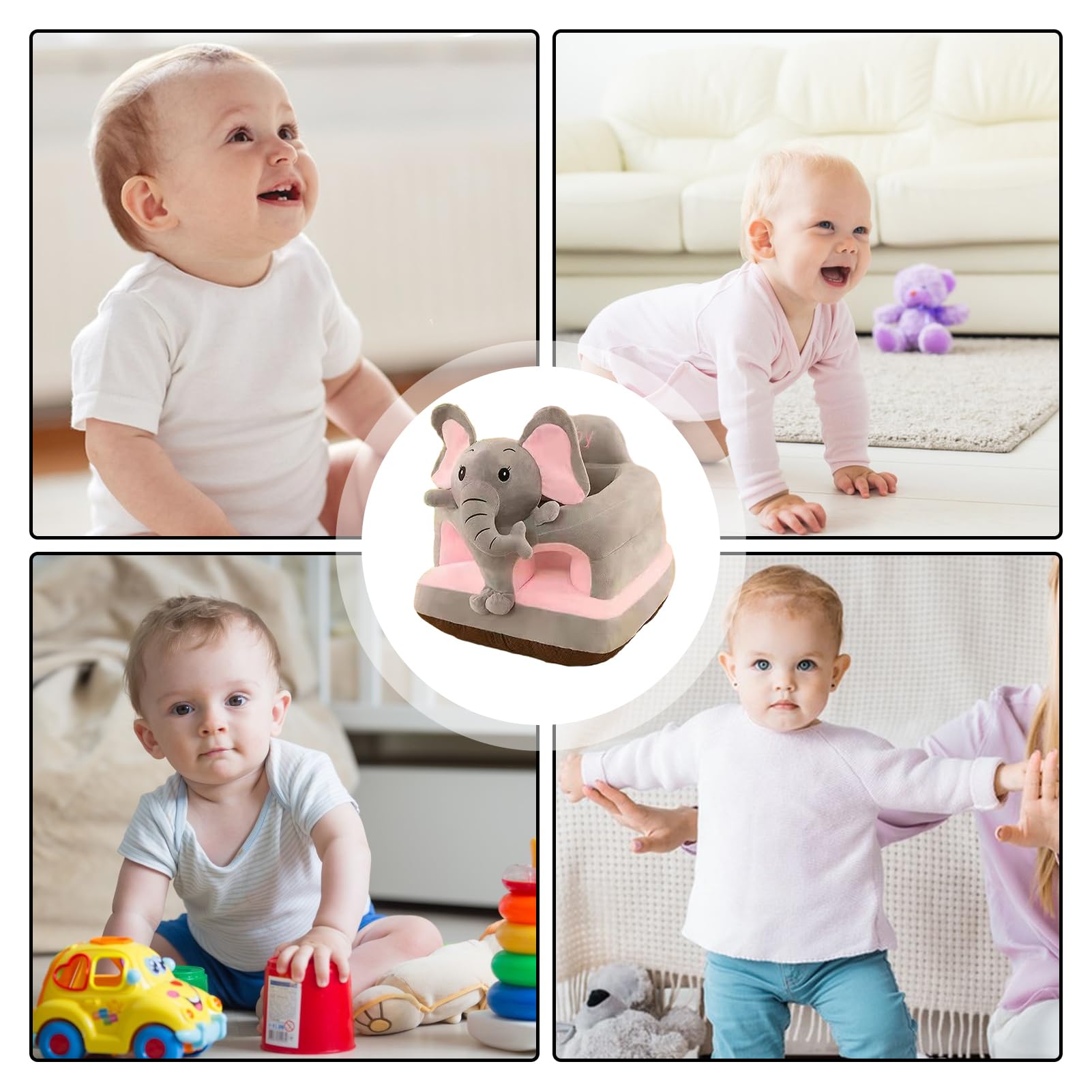 Canapé de Soutien pour Tout-Petits, Siège d'apprentissage en Forme d'animal 45 cm