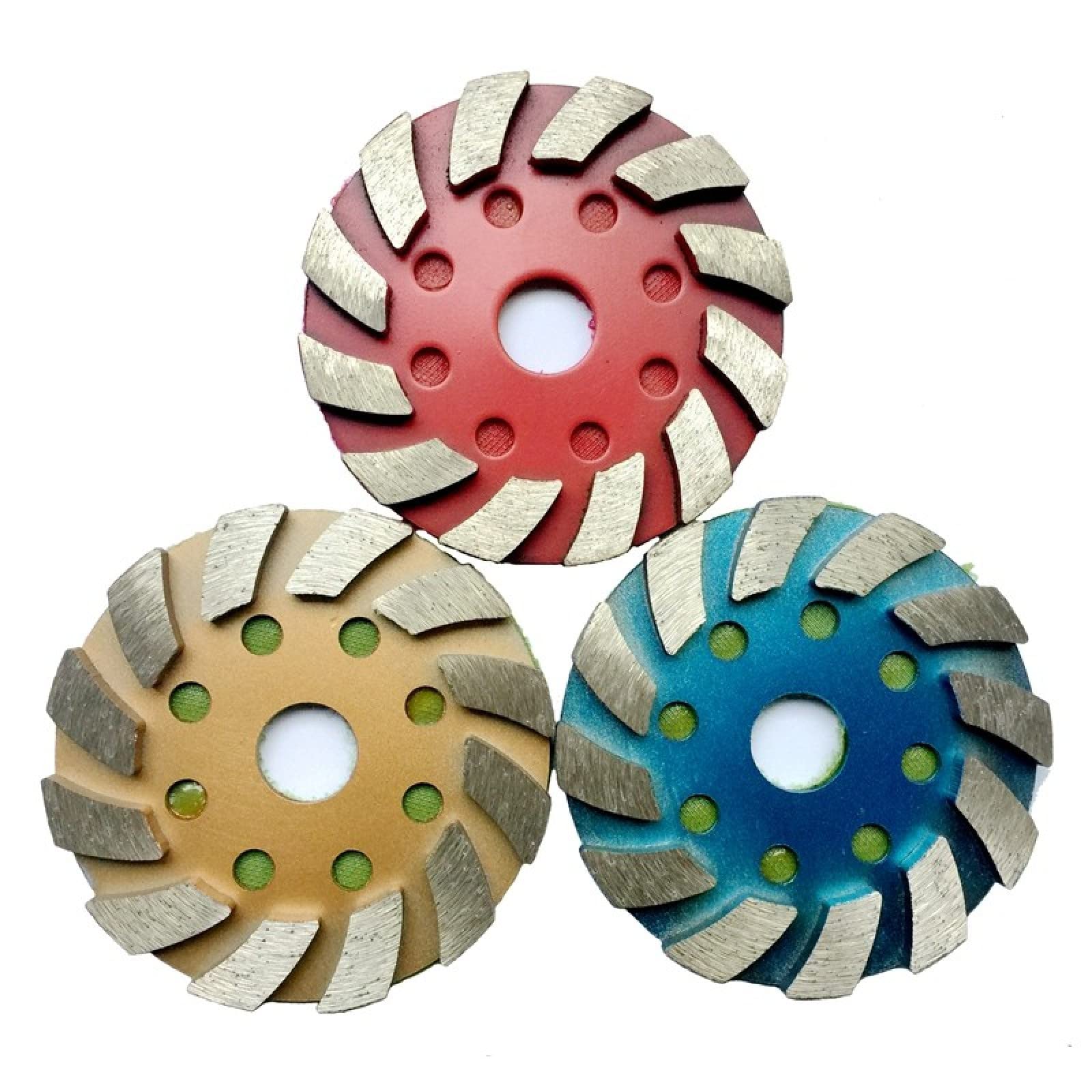 Almohadilla De Pulido De Diamante De Metal De 4 Pulgadas, 3 Uds., 100mm, Almohadilla De Pulido De Suelo De Hormigón Húmedo O Seco, Disco De Pulido De Granito De Mármol 4JKP