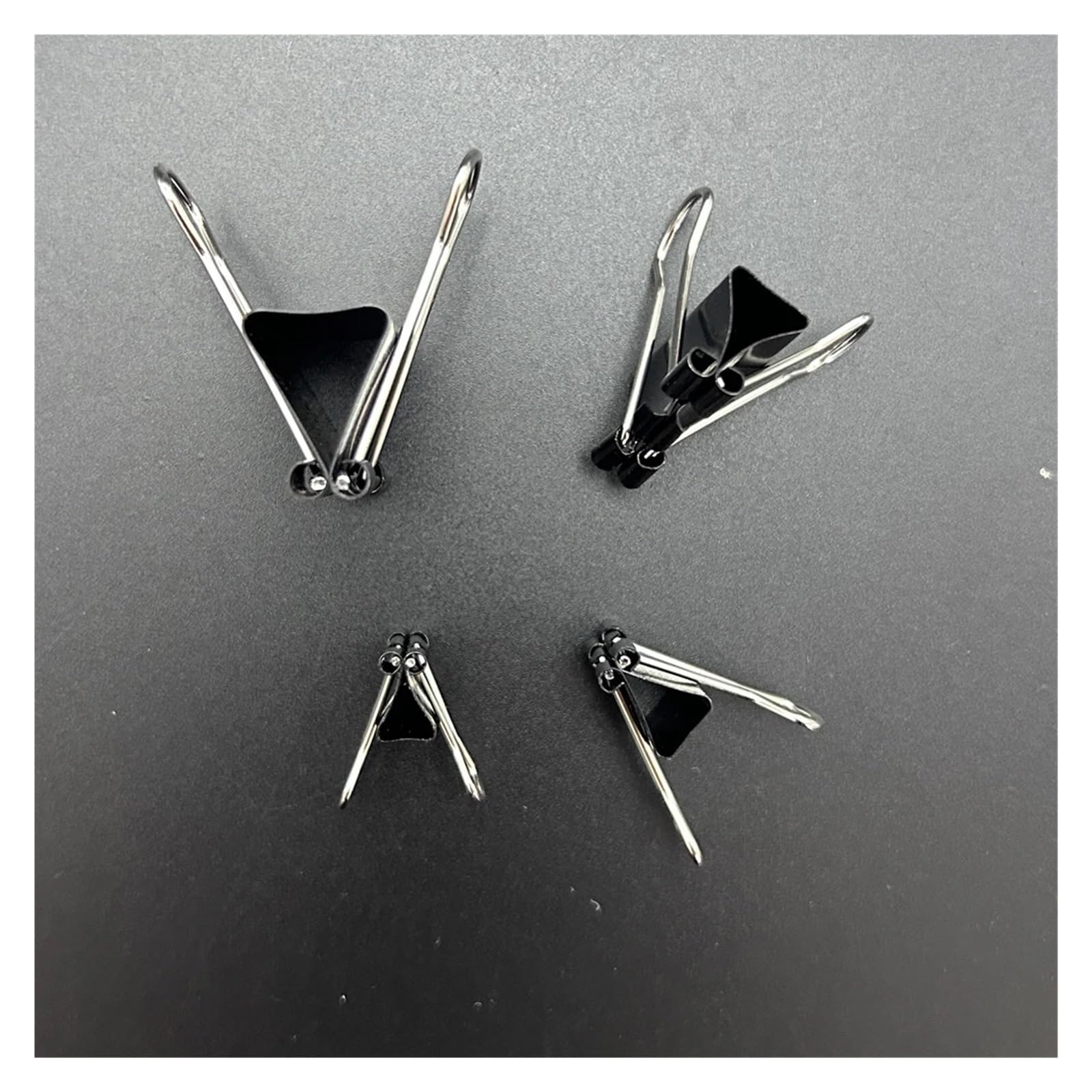 Fermagli Per Raccoglitori 36 graffette metalliche pieghevoli nere | Note Carta da lettere Morsetti for documenti Morsetti for test di biglietti Cancelleria for ufficio domestico(36 Pcs 32mm)