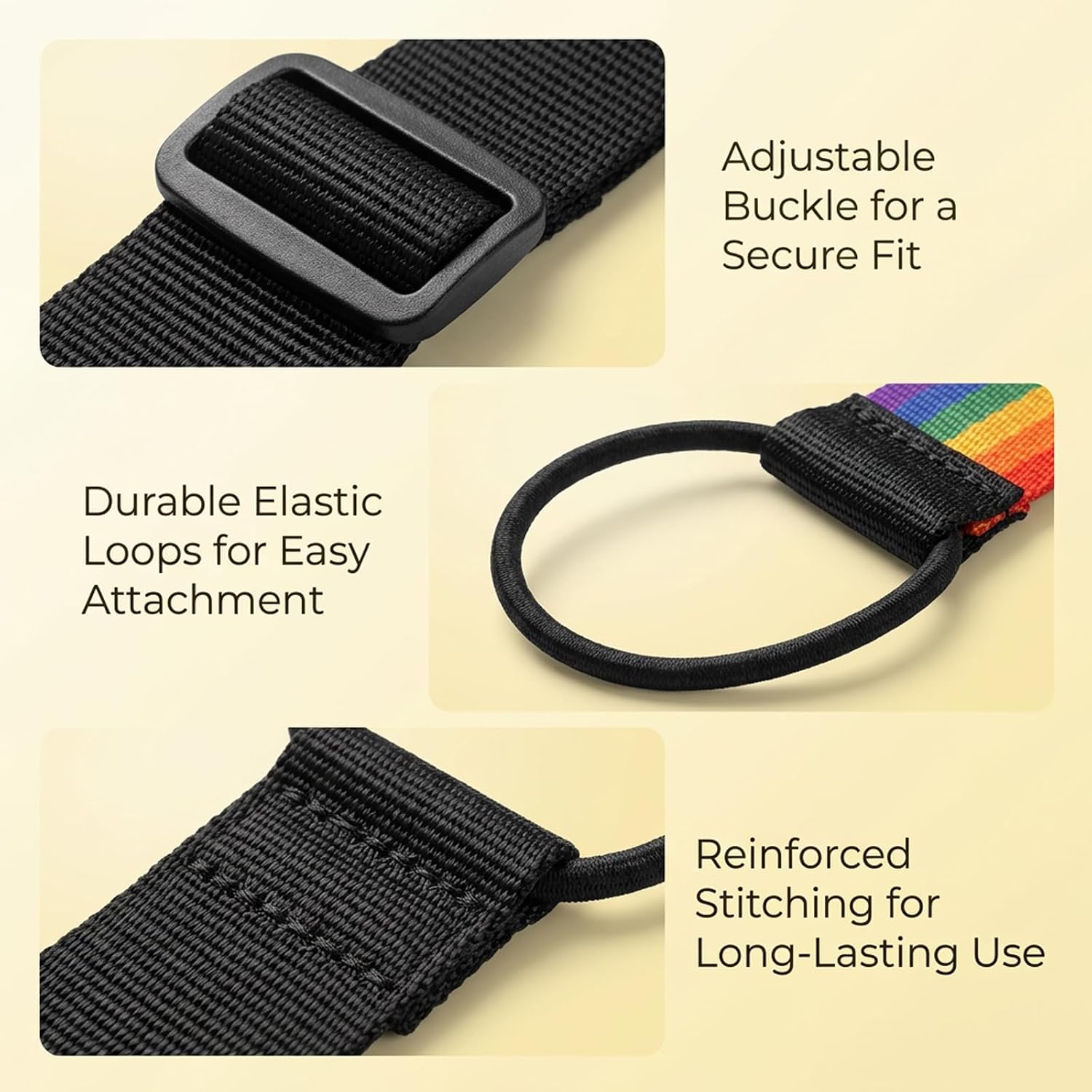 8 PCS Adjustable Luggage Connector Straps, Luggage Straps for Suitcases, Secure Stacking Multiple Bags, Hands-Free Travel Solution for Business and Vacation Trips, Compact Storage Design