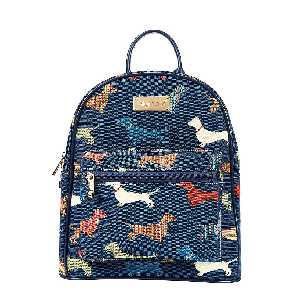 Signare Tapestry Casual Backpack Rucksack Women School Bags with Animal Design (Dachshund)