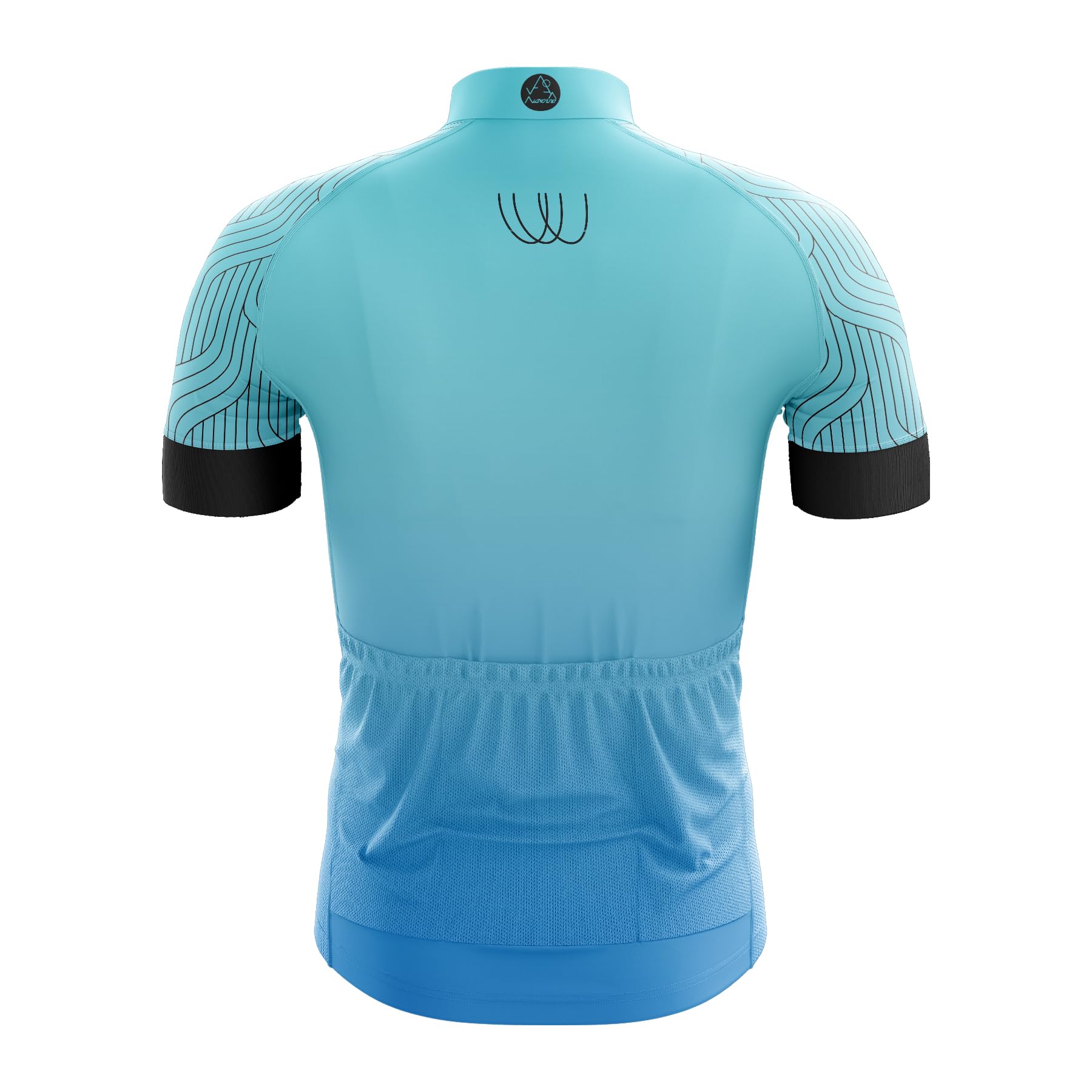 Maillot Cyclisme Homme, Respirant, Manche Courte, Noir, Polyester et Lycra, Fermeture Éclair, Adulte, Homme, Cyclisme