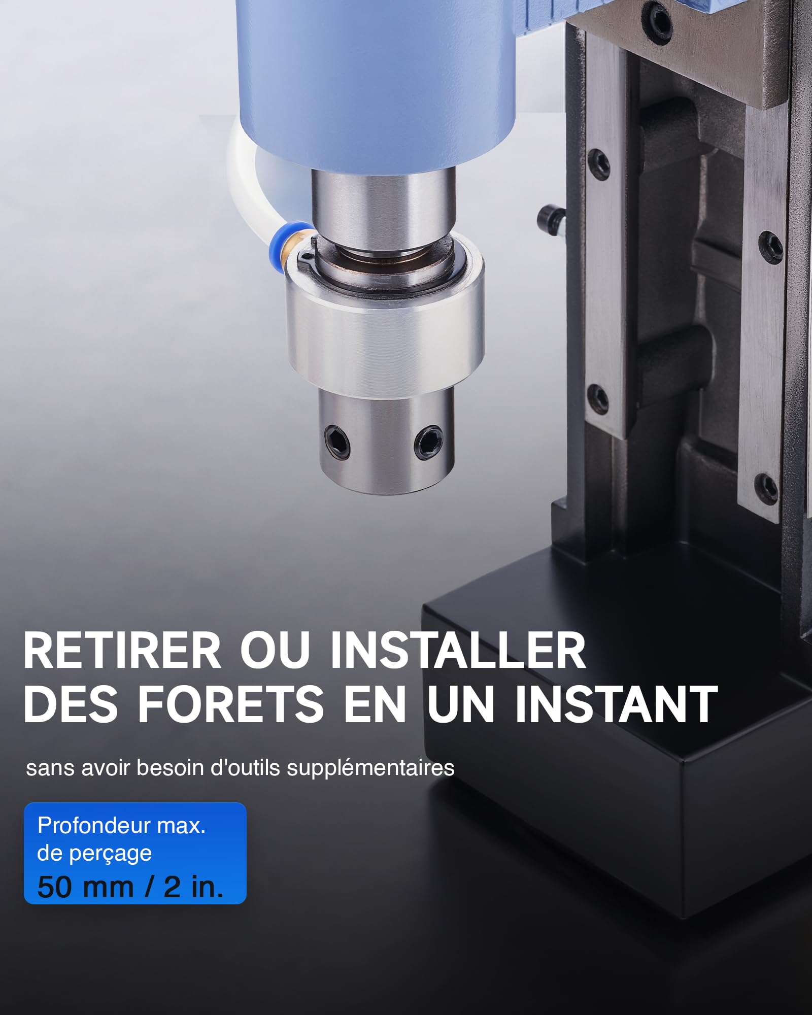 ZELCAN Perceuse Magnétique, Perceuse à Colonne Électrique Portable Max. Diamètre d'Alésage 50mm Max. Profondeur d'Alésage 50mm, 13900N