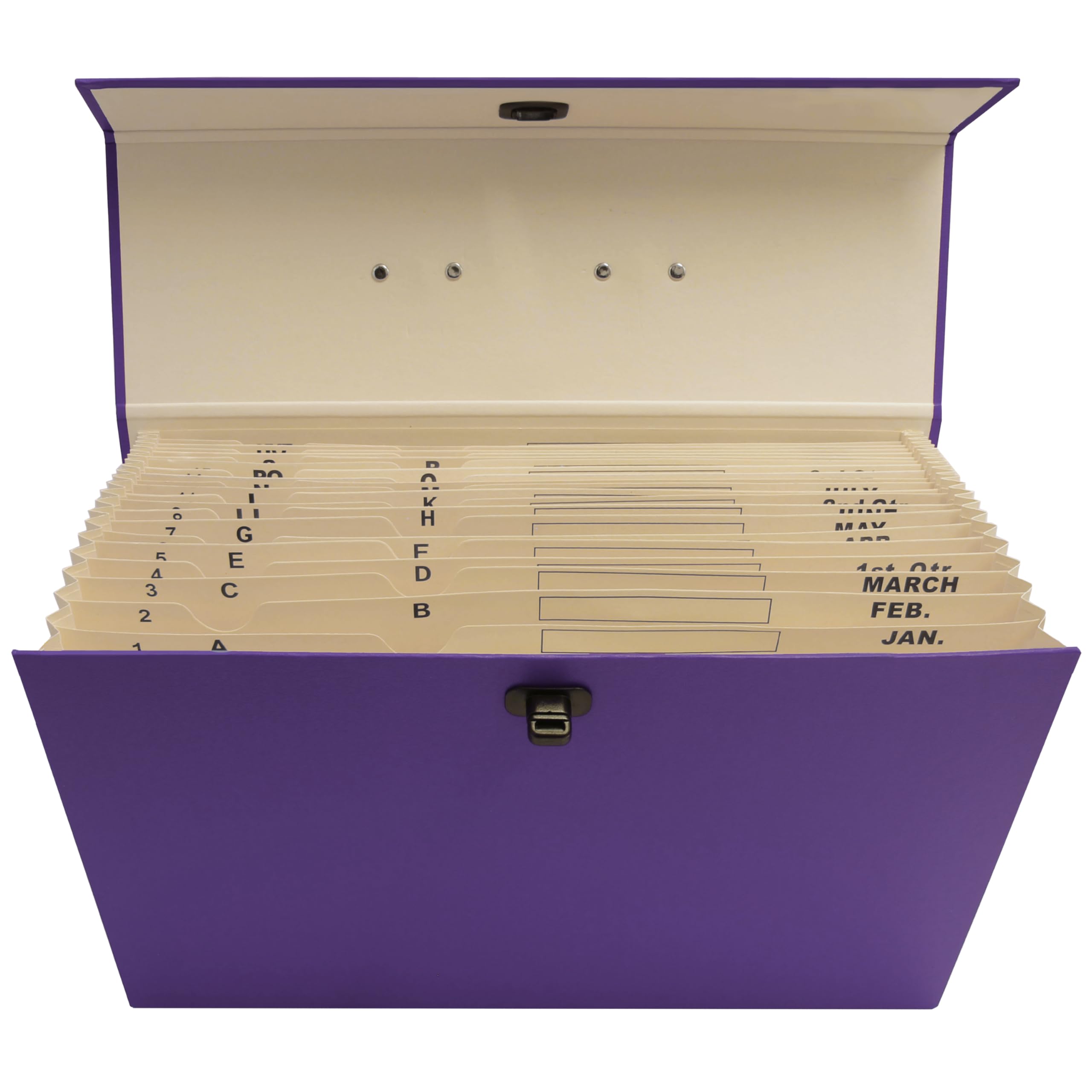 Cathedral Products Cartella portadocumenti espandibile con 21 tasche, colore: viola