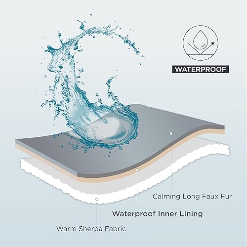 Miniatura 2 de Bedsure Mantas impermeables para perros pequeños  Manta calmante de gato para sofá, lavable, manta larga de piel sintética para mascotas, para