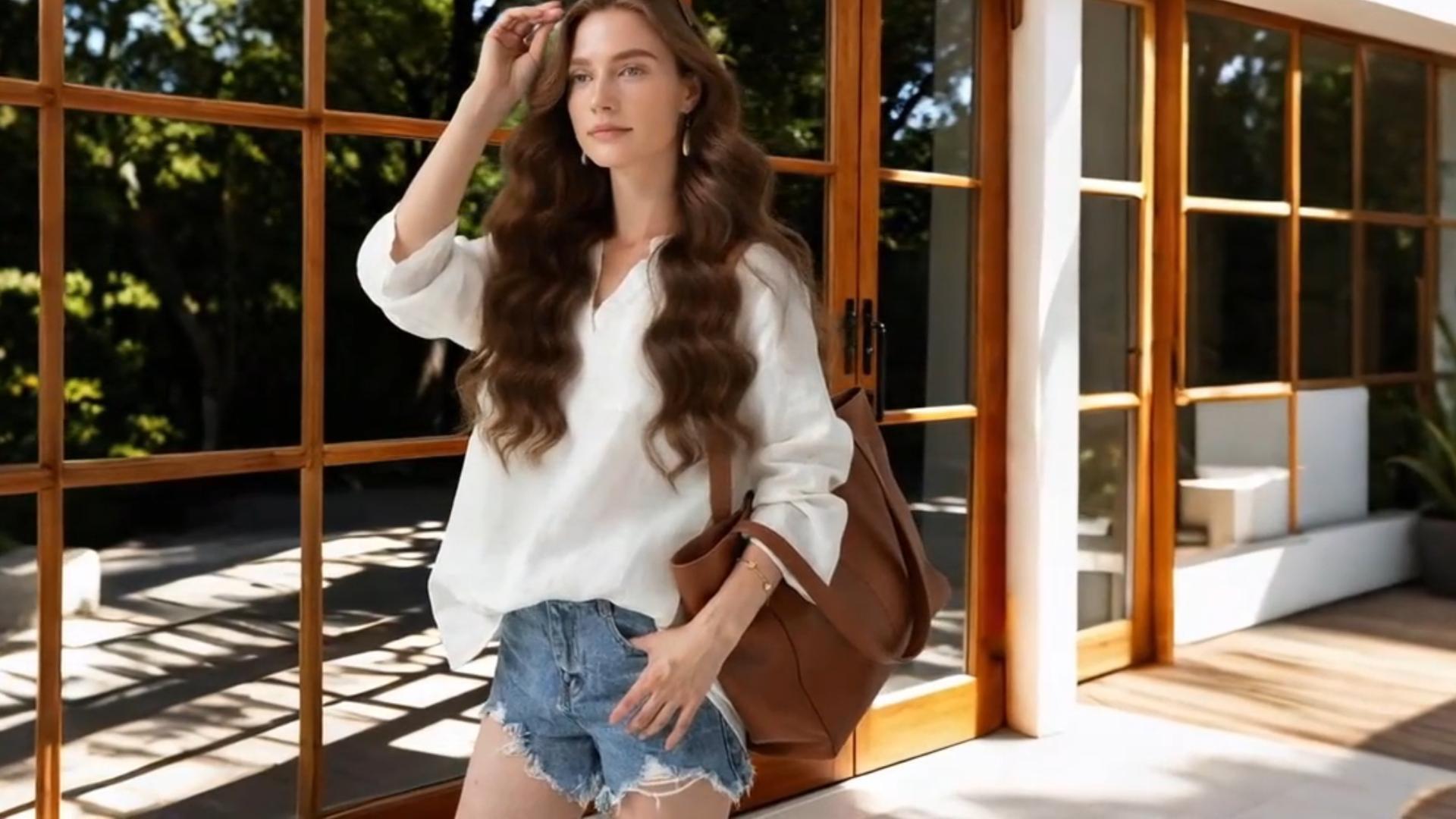 Bolso Tote de Cuero Genuino para Mujer miniatura 7
