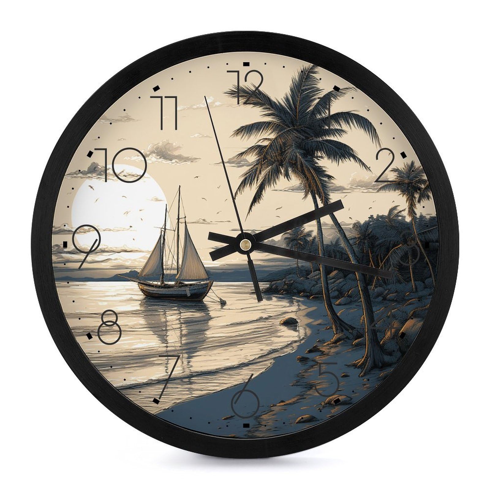 Horloge murale sans tic-tac numérique moderne décorative pour salle de classe