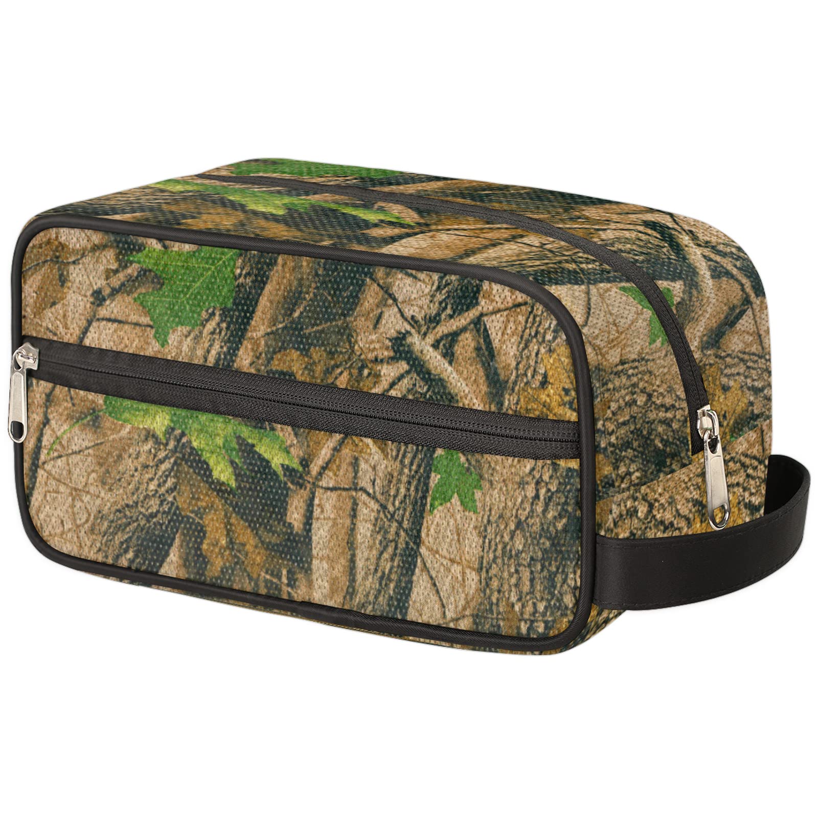 Pardick Travel Toiletry Bag for Women Men Forest Camouflage Camo Organizer Cosmetic Makeup Bag Lightweight Waterproof Shaving Bag Dopp Kit Large