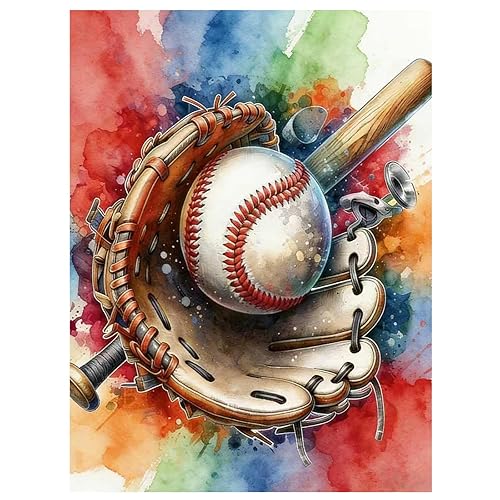 Reivworl Baseball Diamond Art Kits for Adults, Baseball Diamond Painting