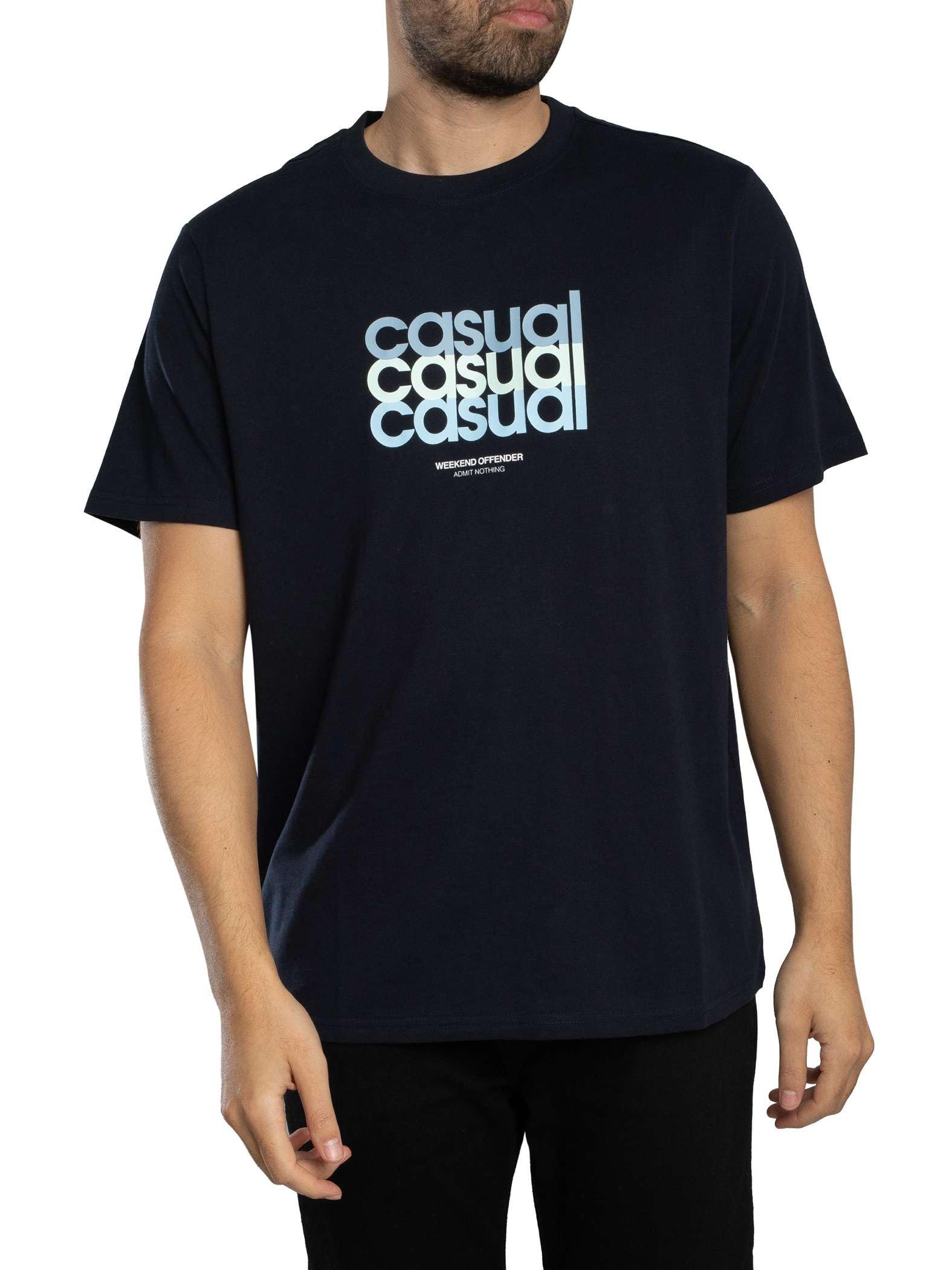 Weekend Offender Men's W.O.L Graphic T-Shirt, Navy, XL