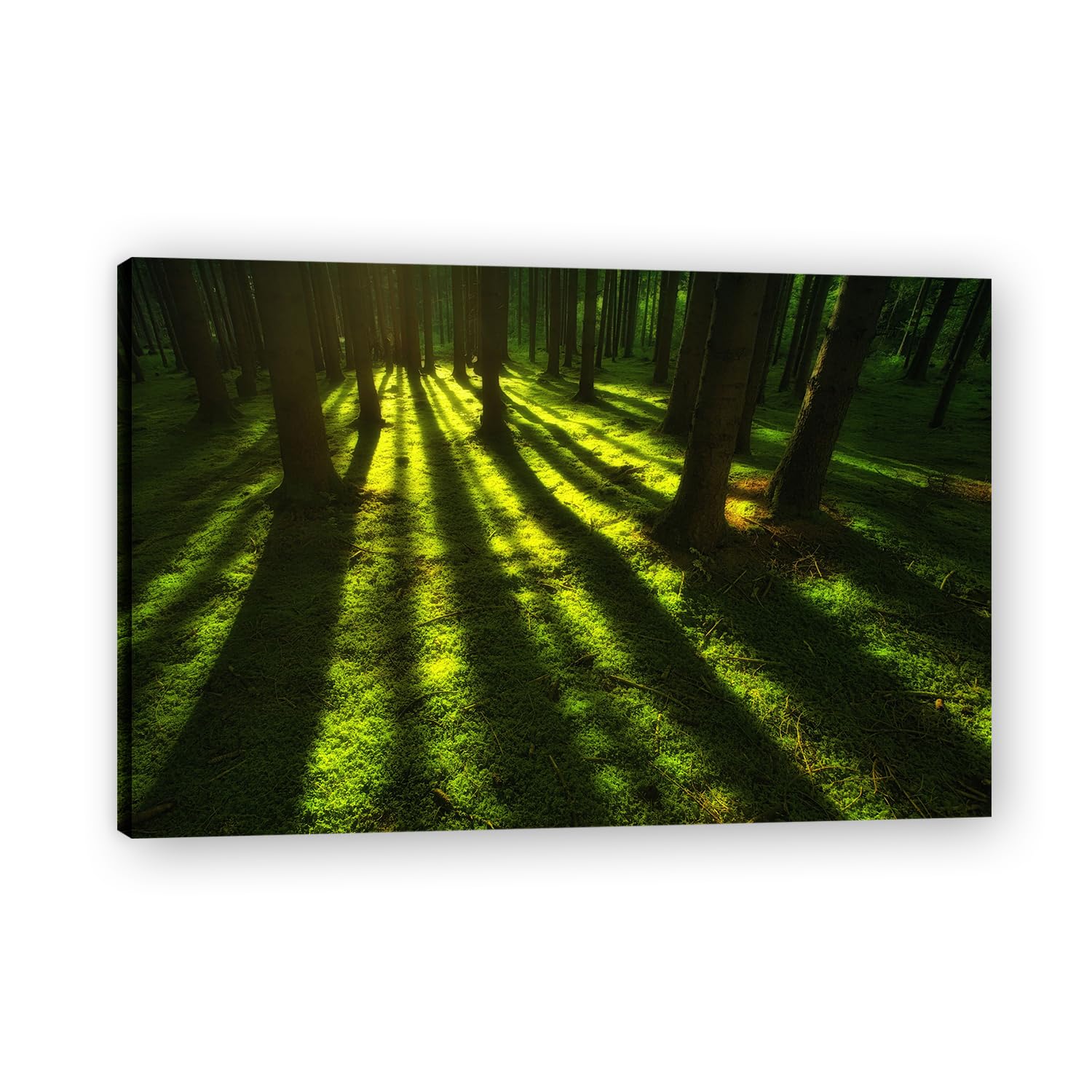 VHdfgTY The Shadow Of The WoodsMinimalist Mountain Landscape Wall Art Canvas Nature Print Modern Decor 60x90cm Framed