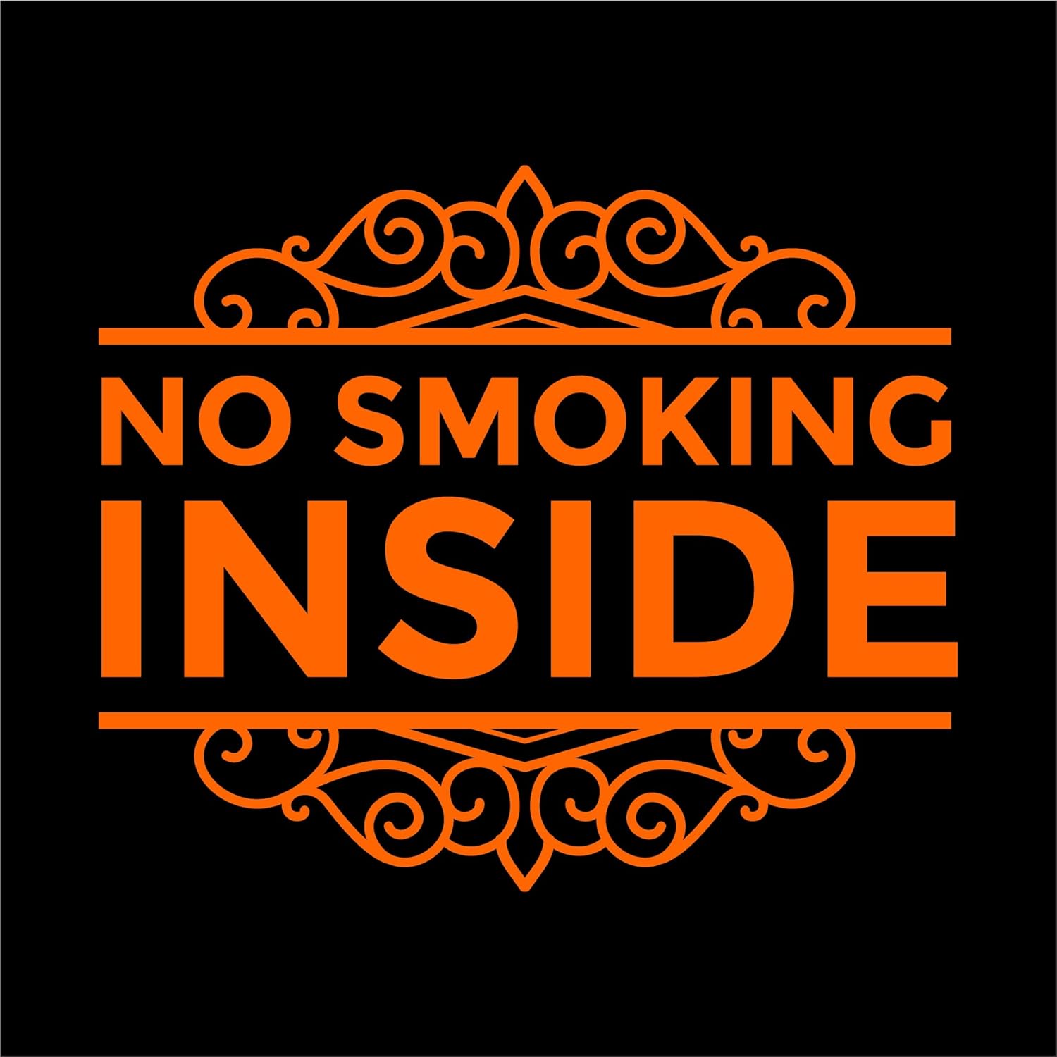 No Smoking Inside Decal Sticker - Business Sign - Door Store Window Decal - Multiple Sizes and Colors - Die Cut No Background (Light Green, 20" Wide)