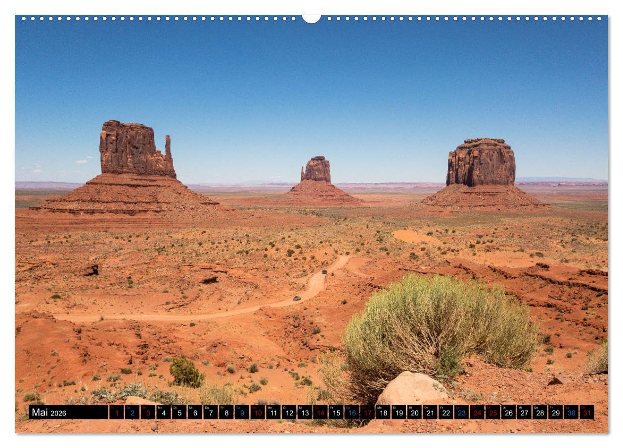 USA - Der Südwesten (Wandkalender 2026 DIN A2 quer), CALVENDO Monatskalender: Atemberaubende Aufnahmen der abwechslungreichen Landschaft im Südwesten der USA (CALVENDO Orte)