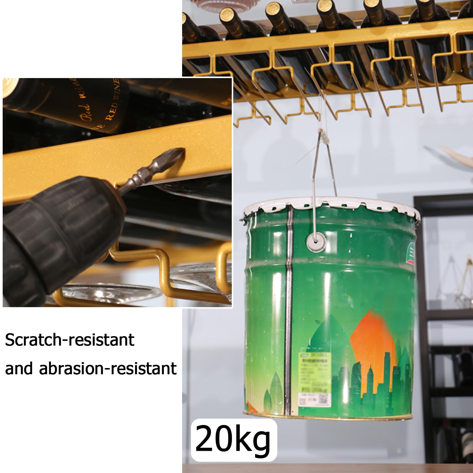 Soporte De Exhibición Del Portavasos Al Revés Para Bar Hogar, Restaurante