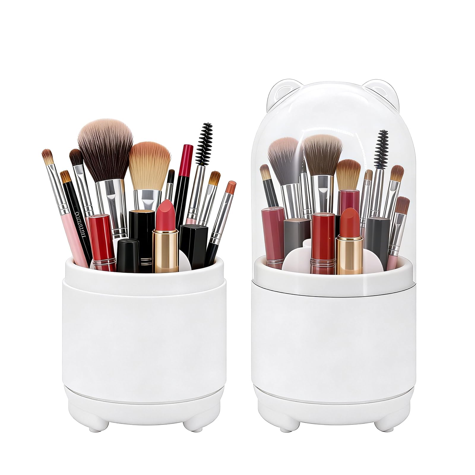 Organisateur de pinceaux de maquillage avec couvercle hermétique