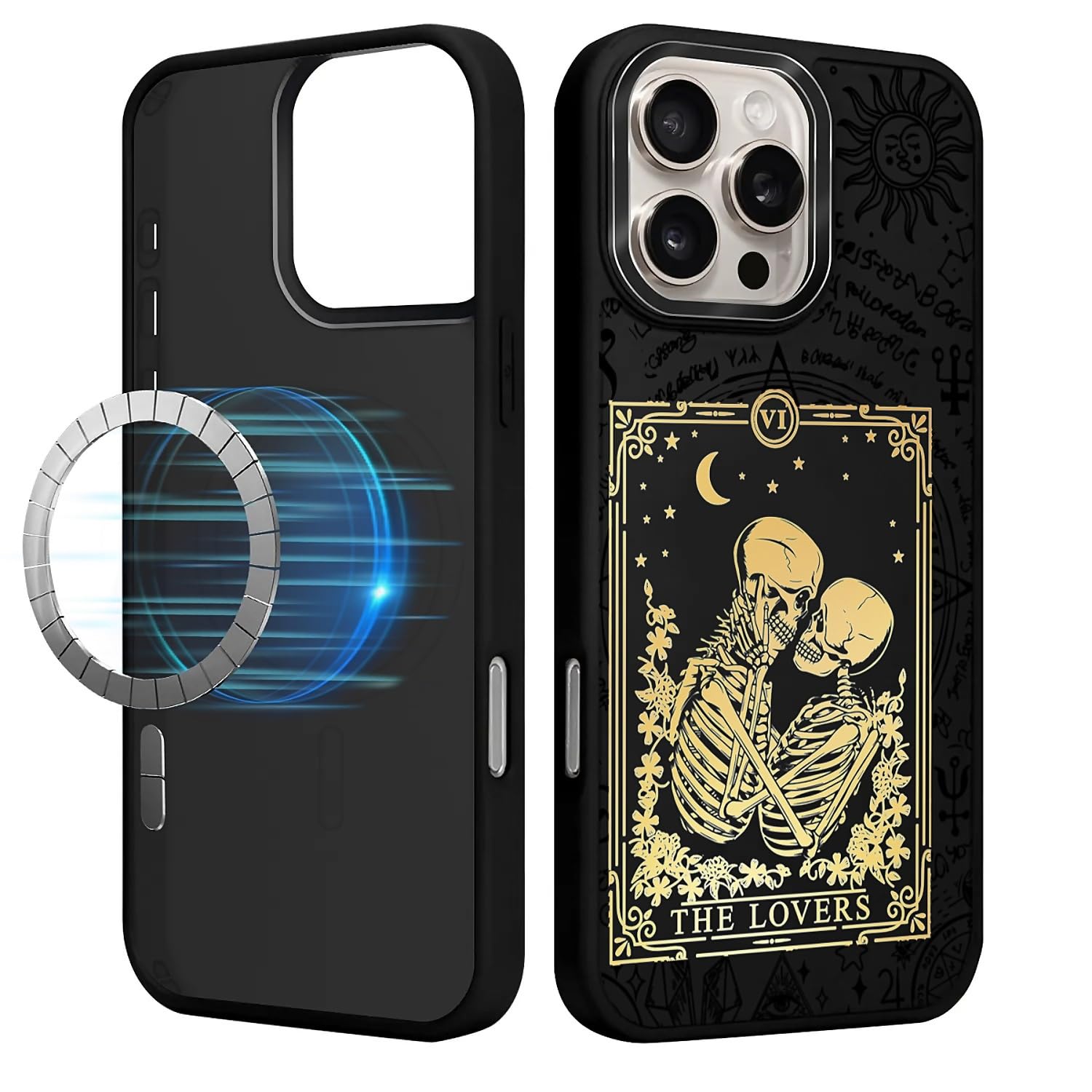 Flivro Magnetic Case for iPhone 16 Pro,Compatible with Magsafe,Military-Grade TPU Protection with Shock-Absorbing Edges,Slim Anti-Drop Cover Case for