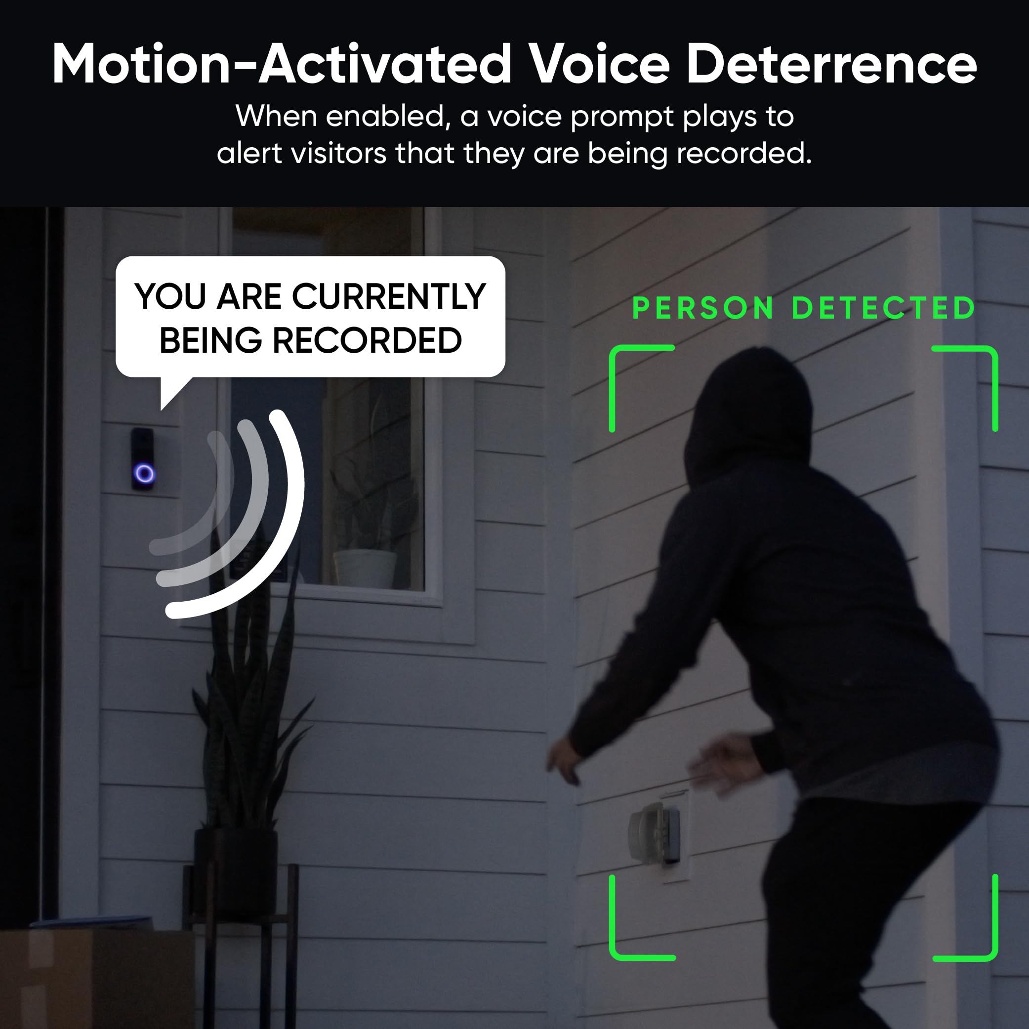 WYZE Wireless Duo Cam Video Doorbell (Chime Included), Battery Powered, 2K Full HD Video, 2 Cameras (People and Package), 2-Way Audio, Color Night Vision: Black