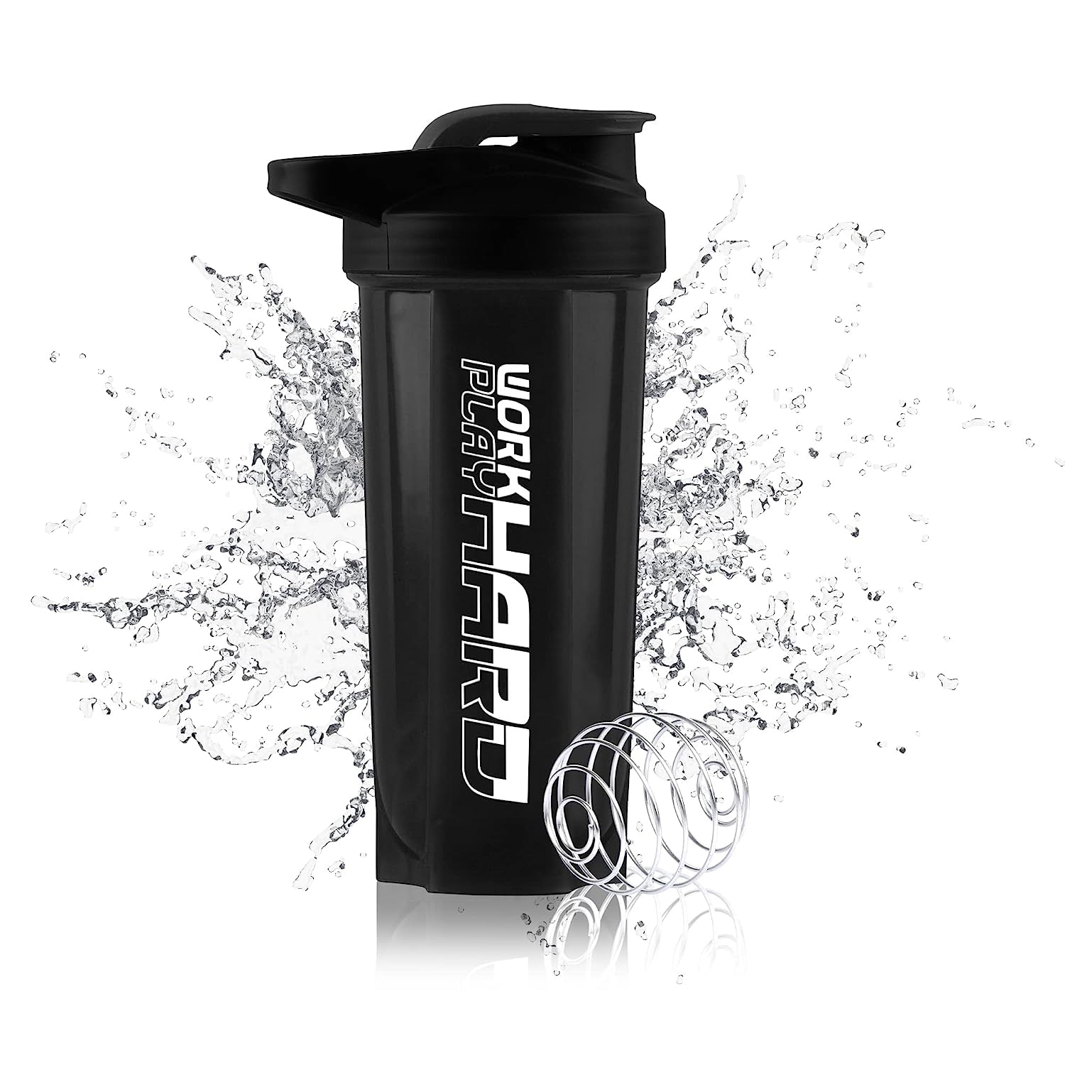 COOL INDIANS WORKHARD Shaker Bottle Black - Image 1